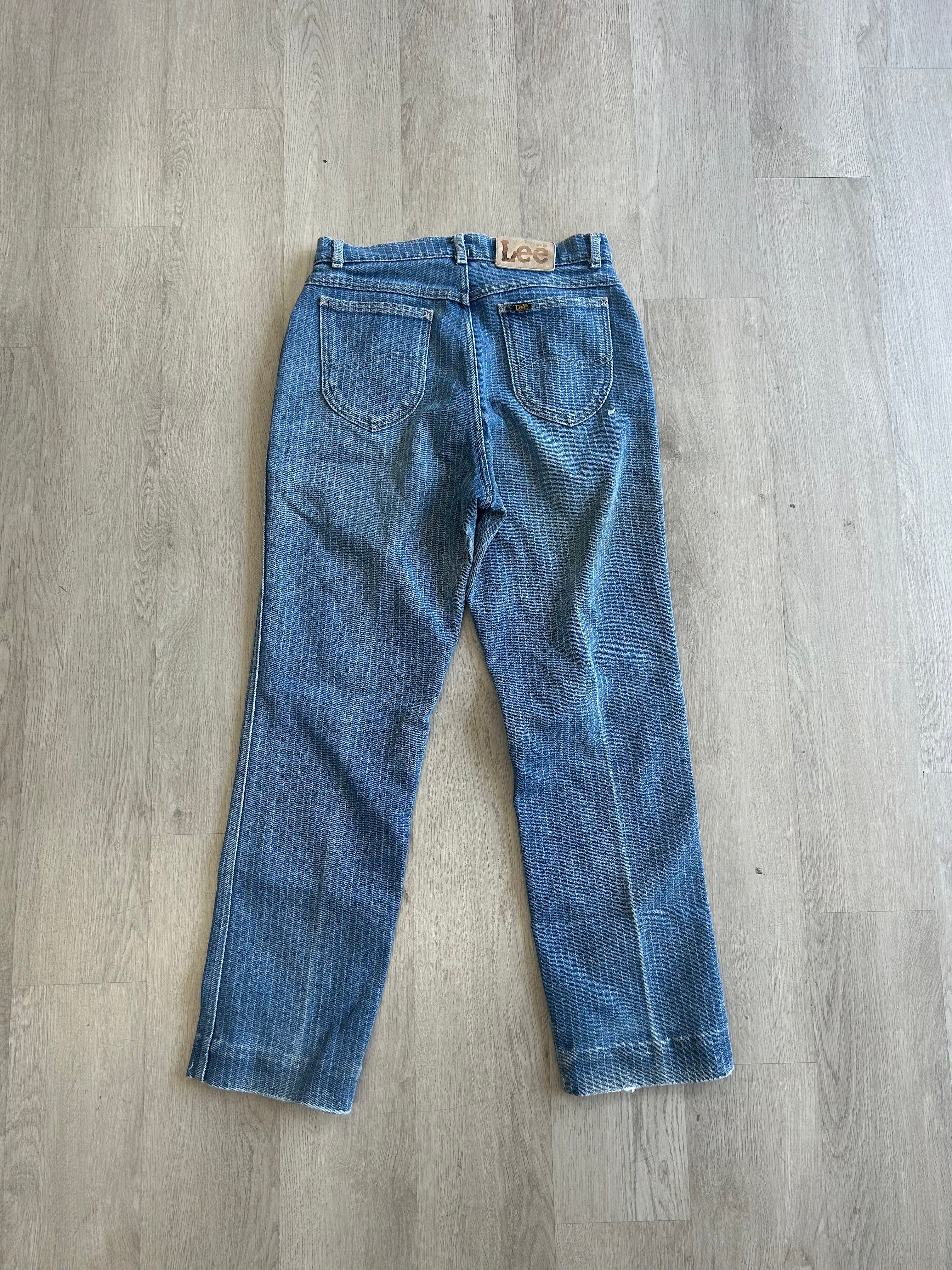 Vintage Lee Union Made Pinstripe High-Waist Jeans