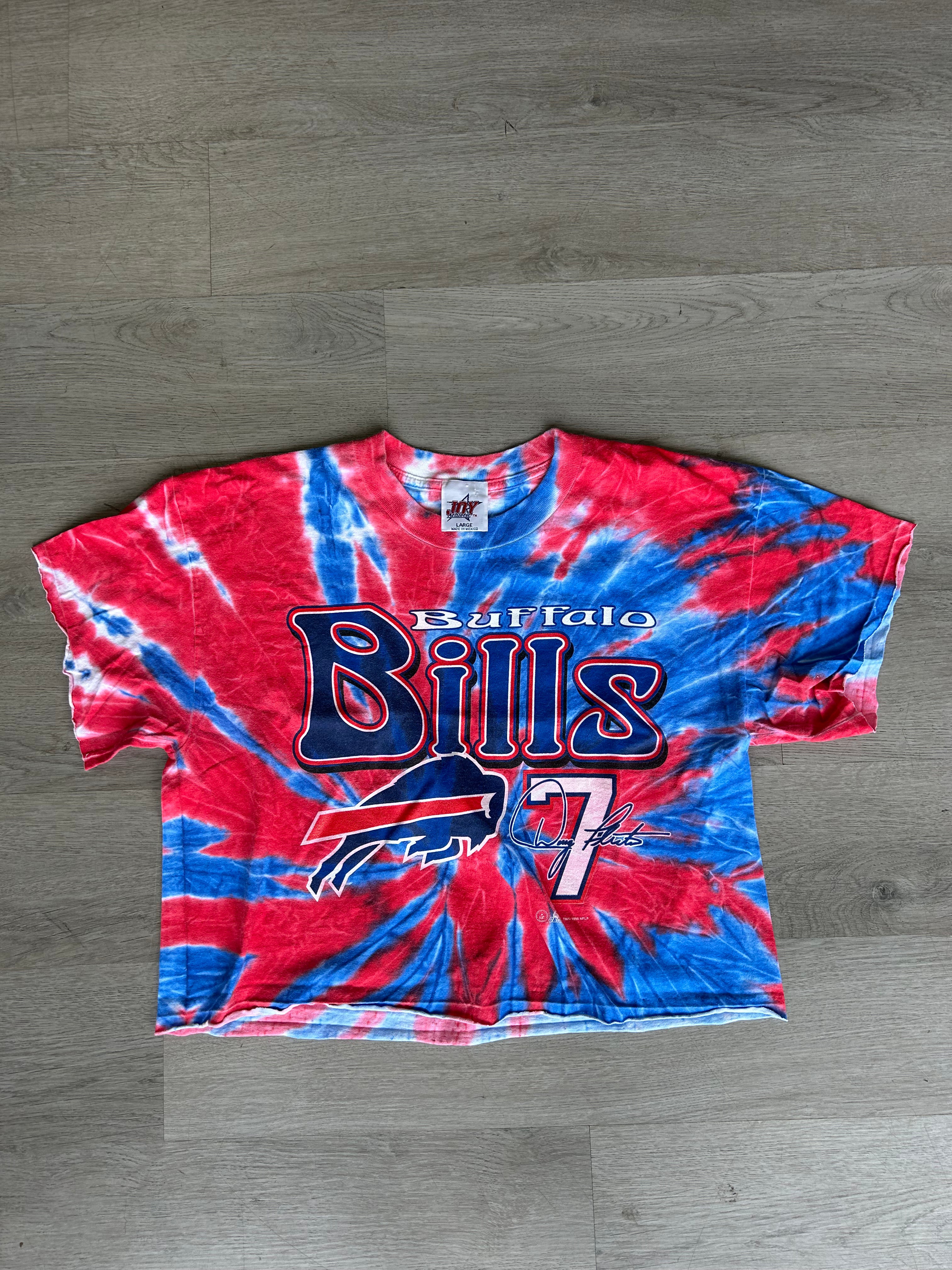 Vintage Cropped Tie Die Buffalo Bills Tee