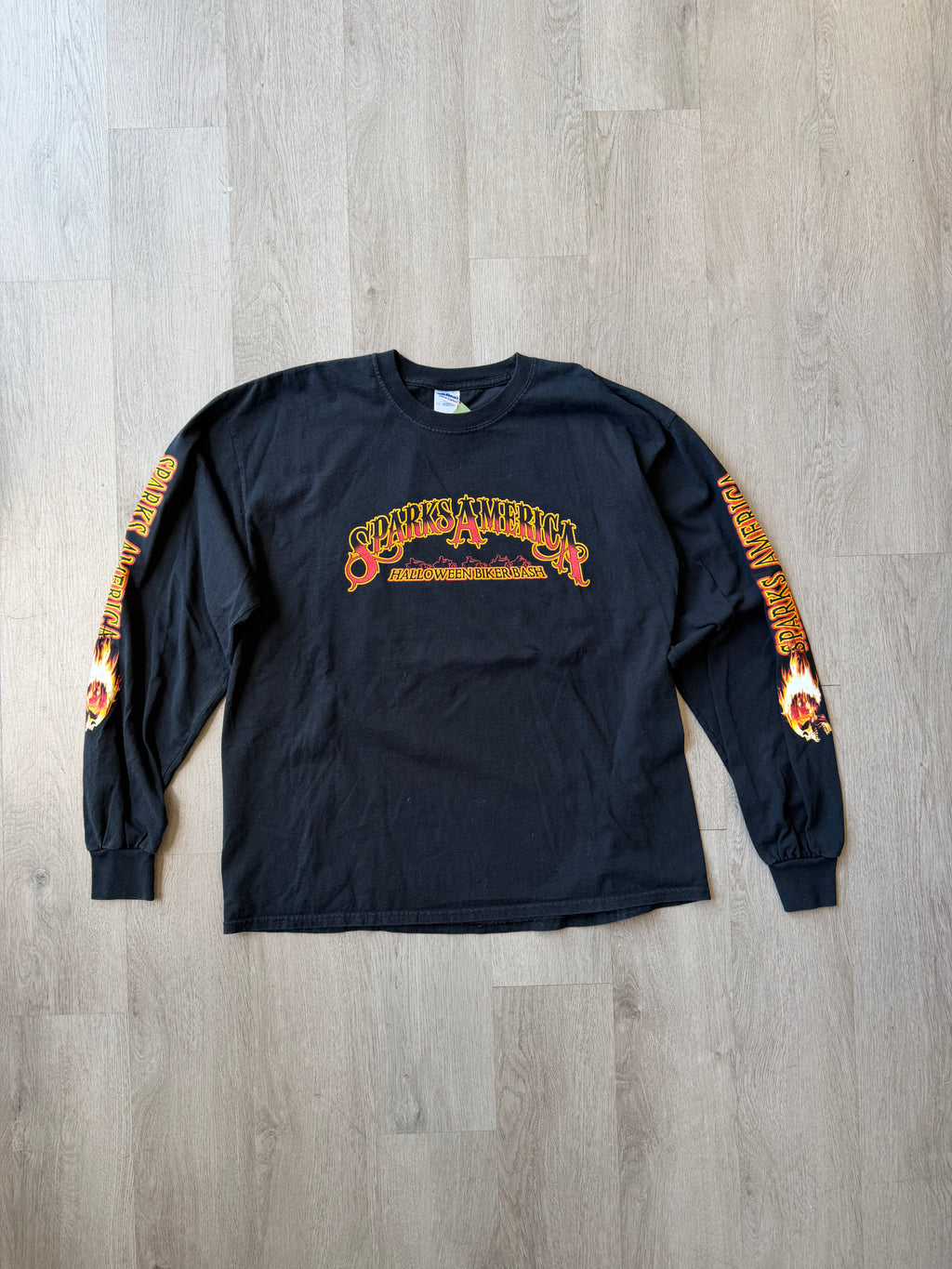Vintage Sparks Halloween Biker Tee