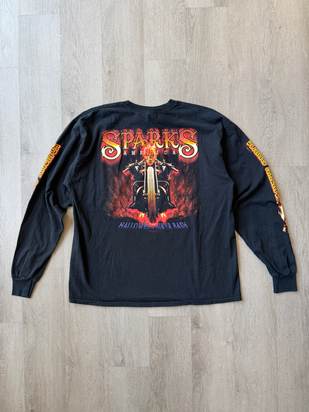 Vintage Sparks Halloween Biker Tee