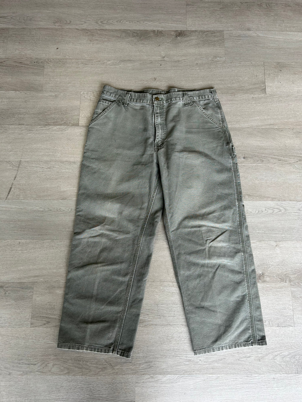 Olive Carhartt Carpenter Pants
