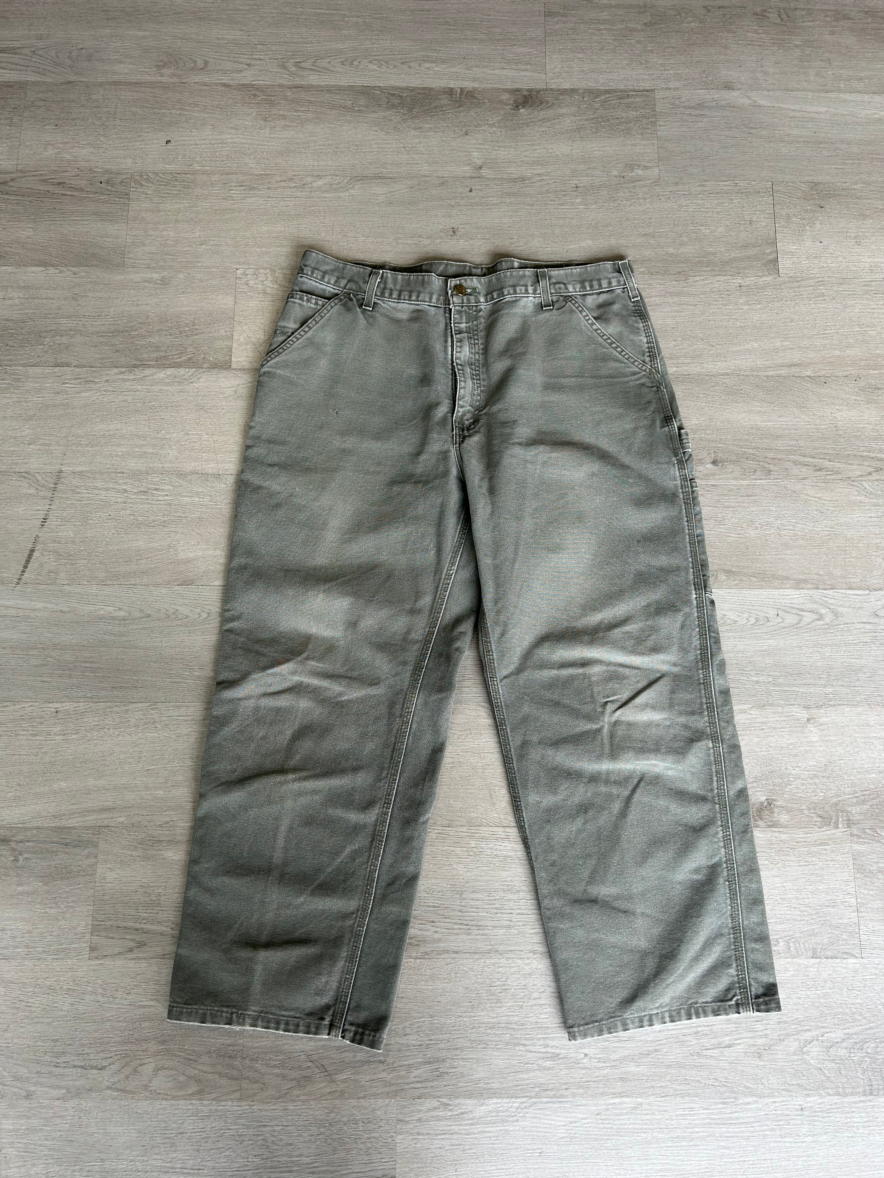 Olive Carhartt Carpenter Pants