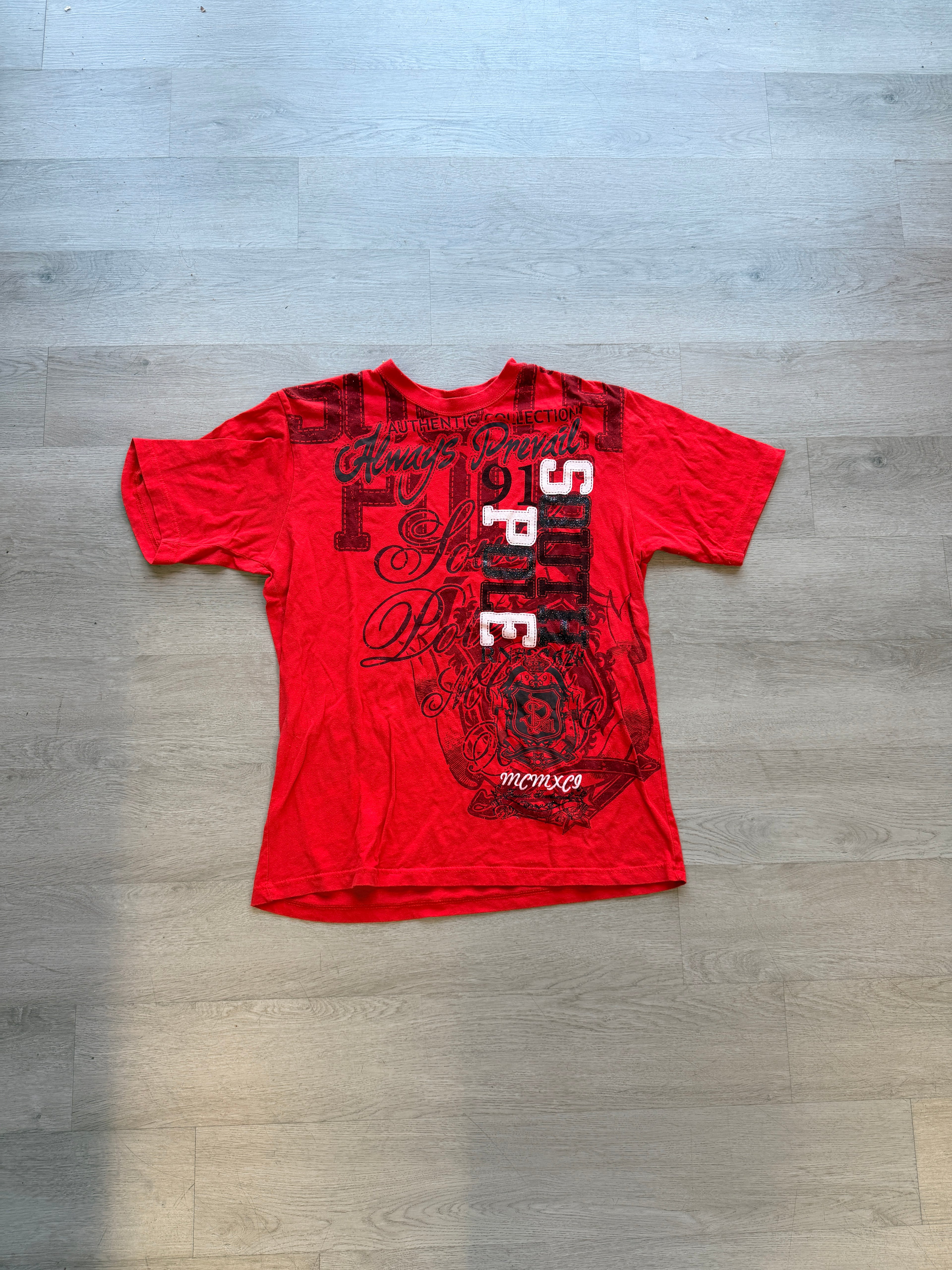 Y2K Red South Pole Tee