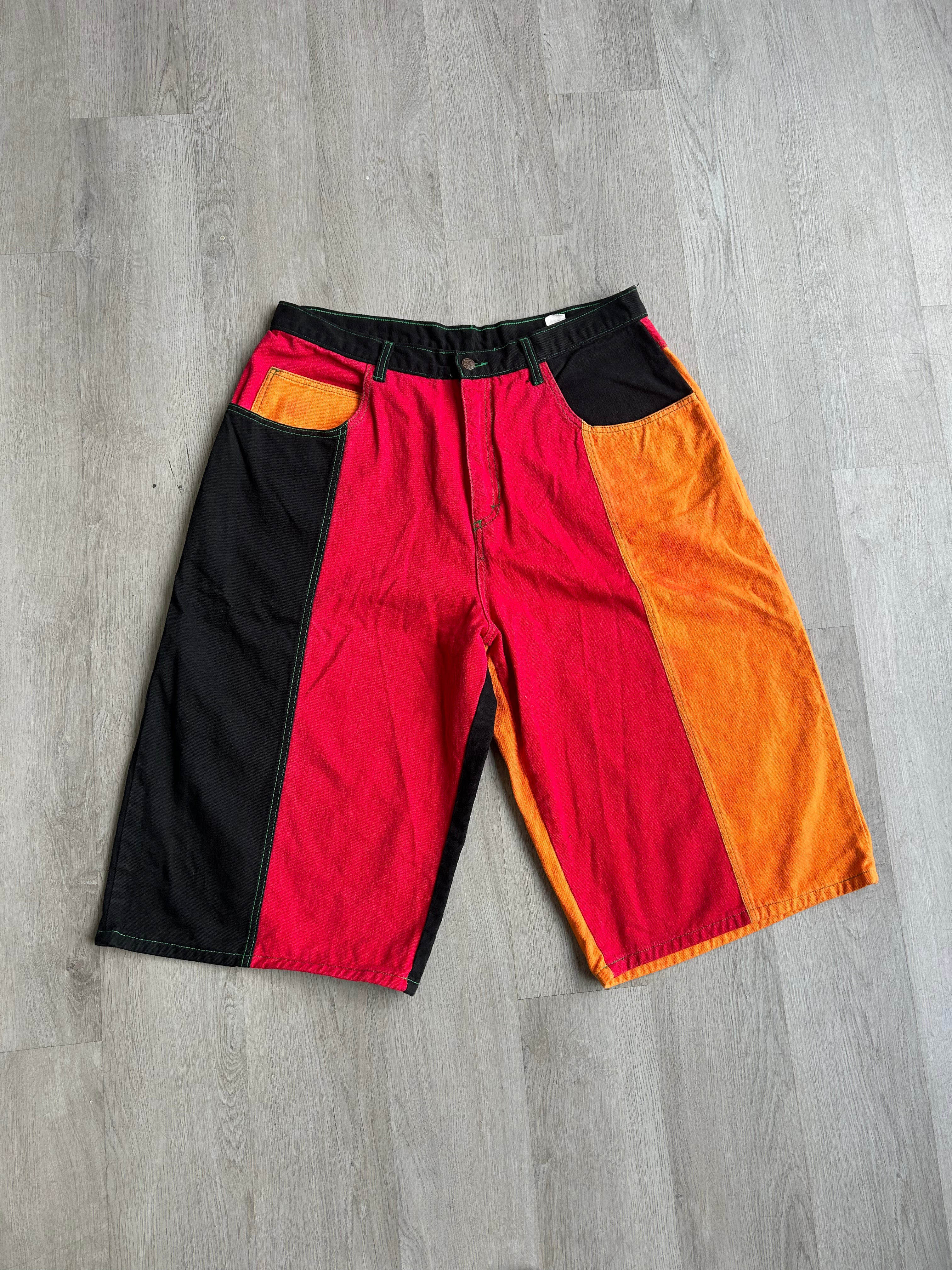 Vintage Cross Colors Colorblock Shorts