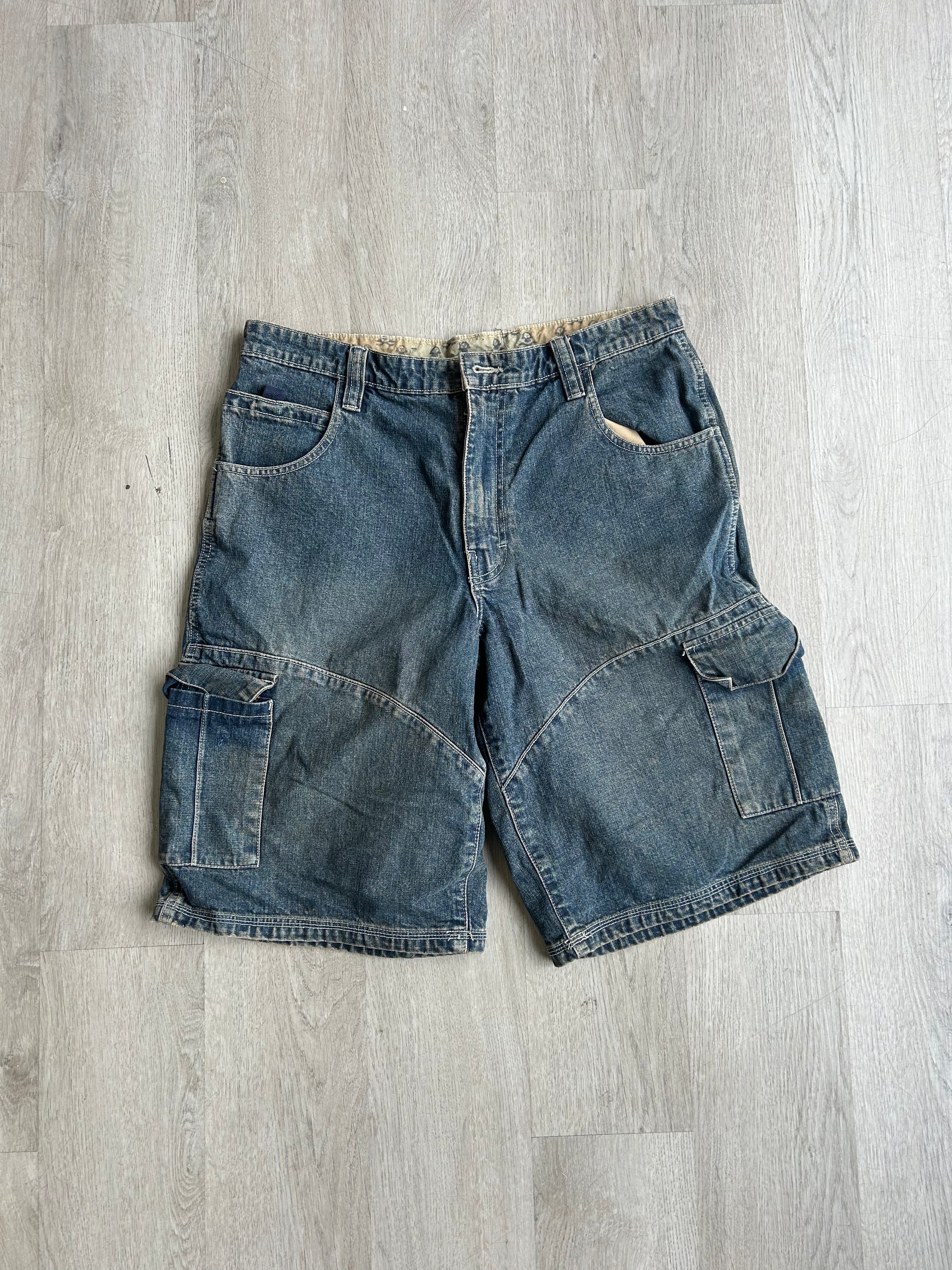Y2K Skull Denim Shorts