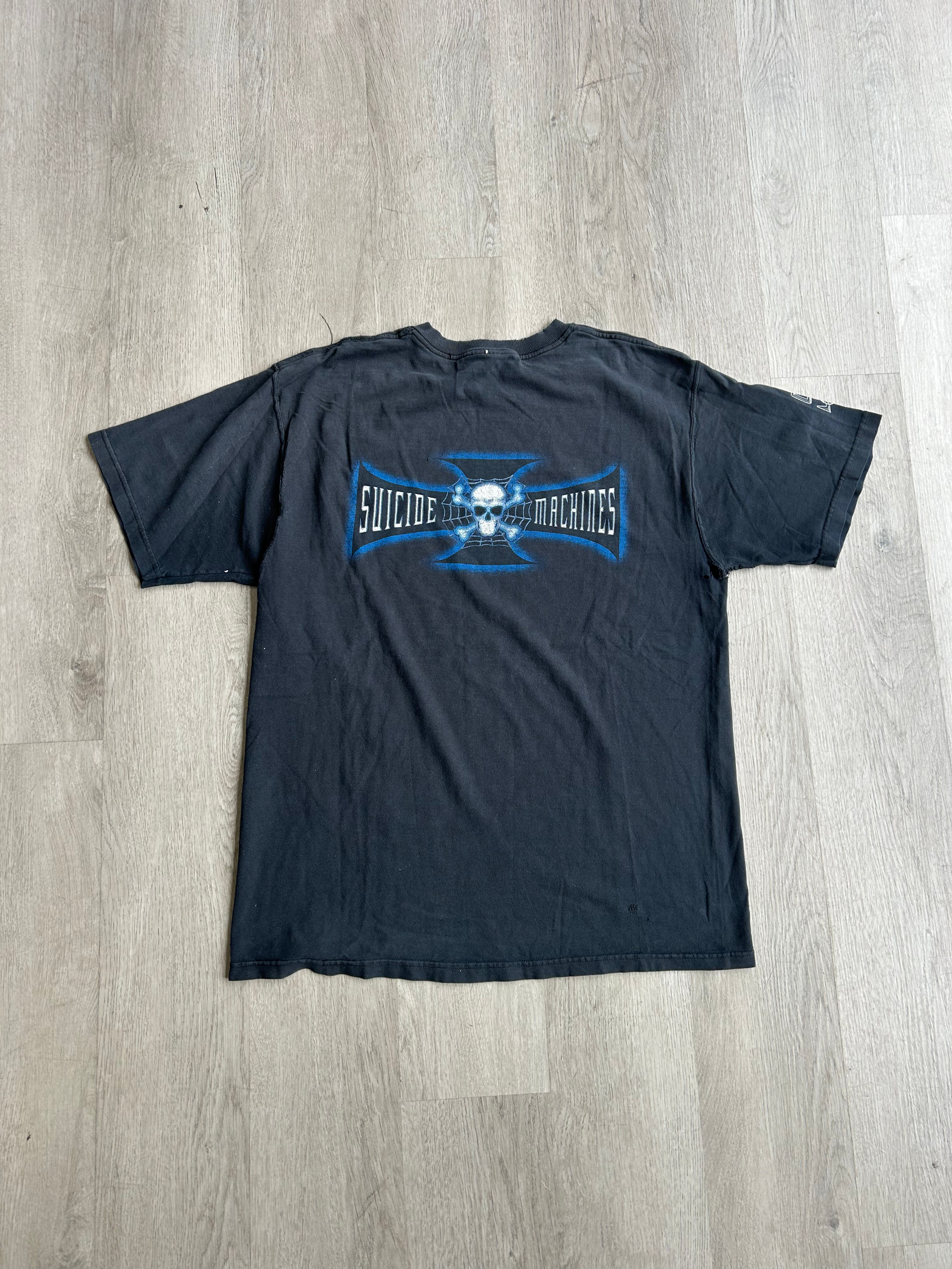 Vintage Distressed Motorcycles Suicide Machines Tee