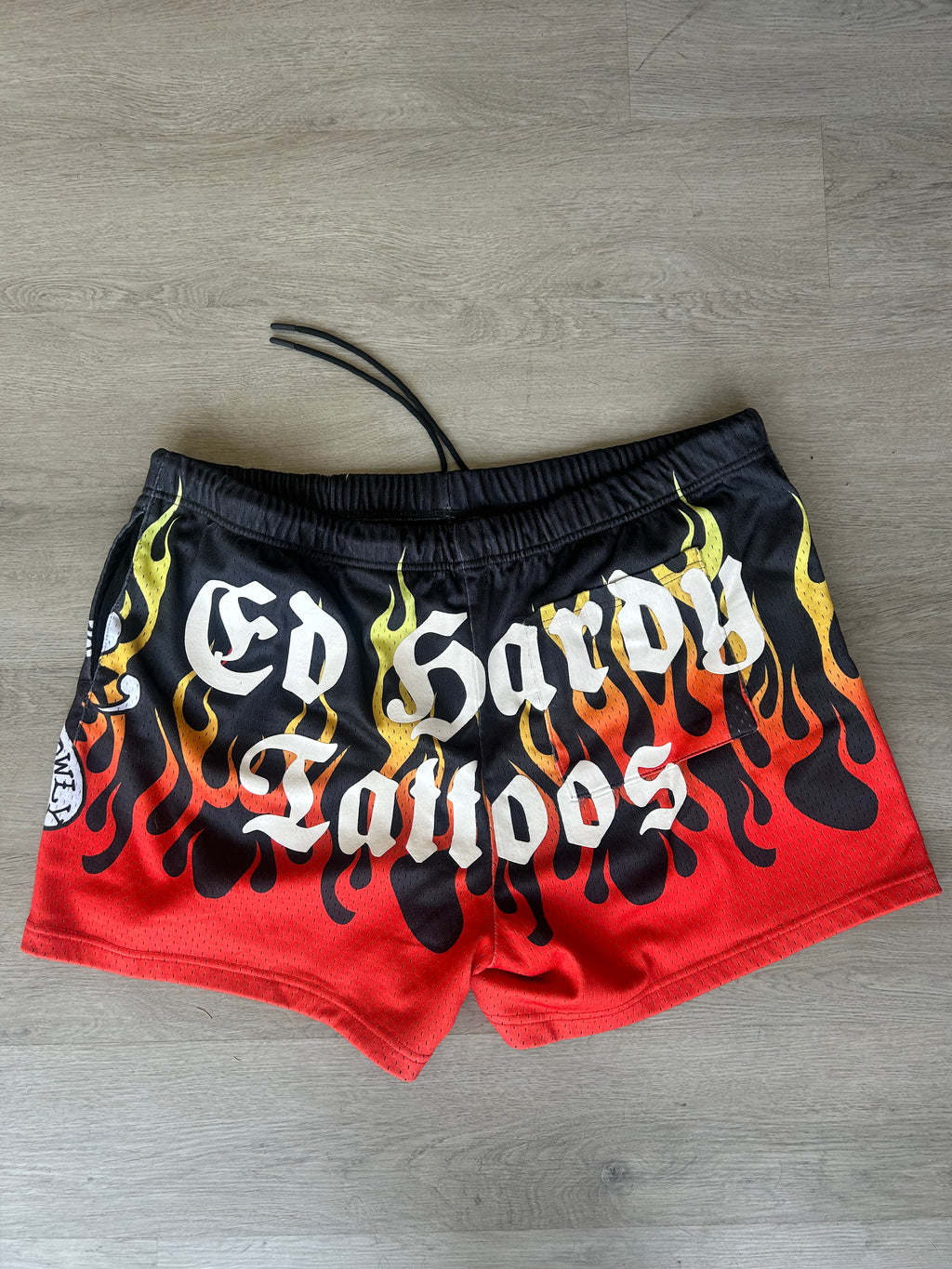 Y2K Ed Hardy Tattoos Skull & Flames Shorts