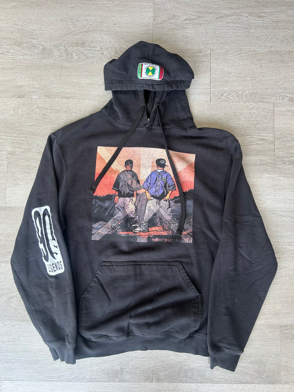 Vintage Black Cross Colours 90’s Legends Hoodie