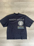 Navy Yeezy Kanye West Sunday Service Detroit Tee