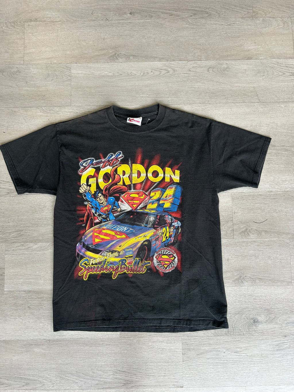Vintage 1999 Jeff Gordon Superman Themed NASCAR Tee