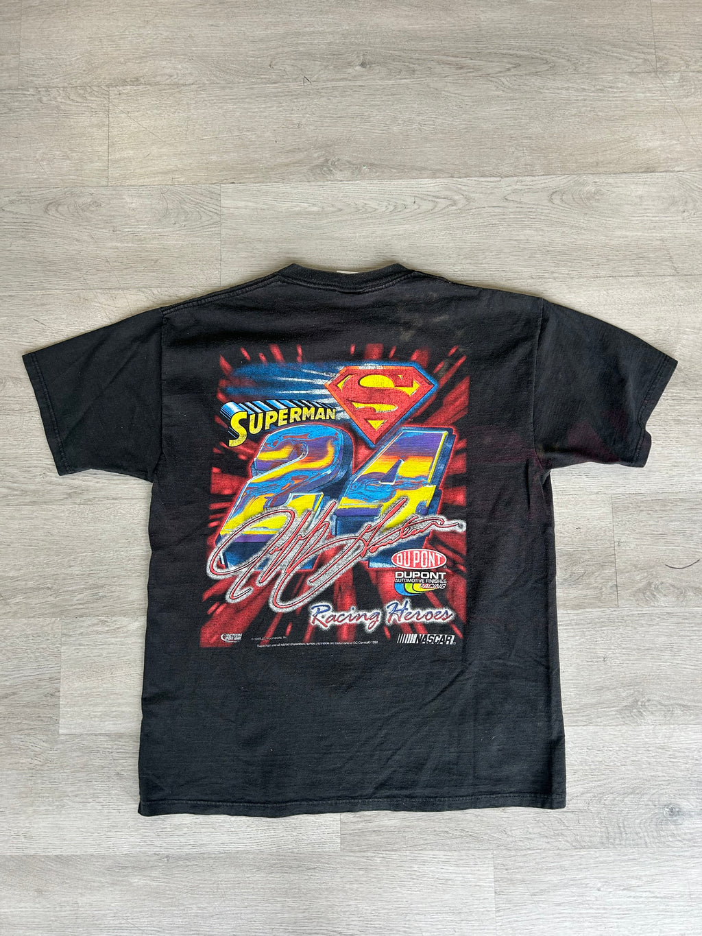 Vintage 1999 Jeff Gordon Superman Themed NASCAR Tee