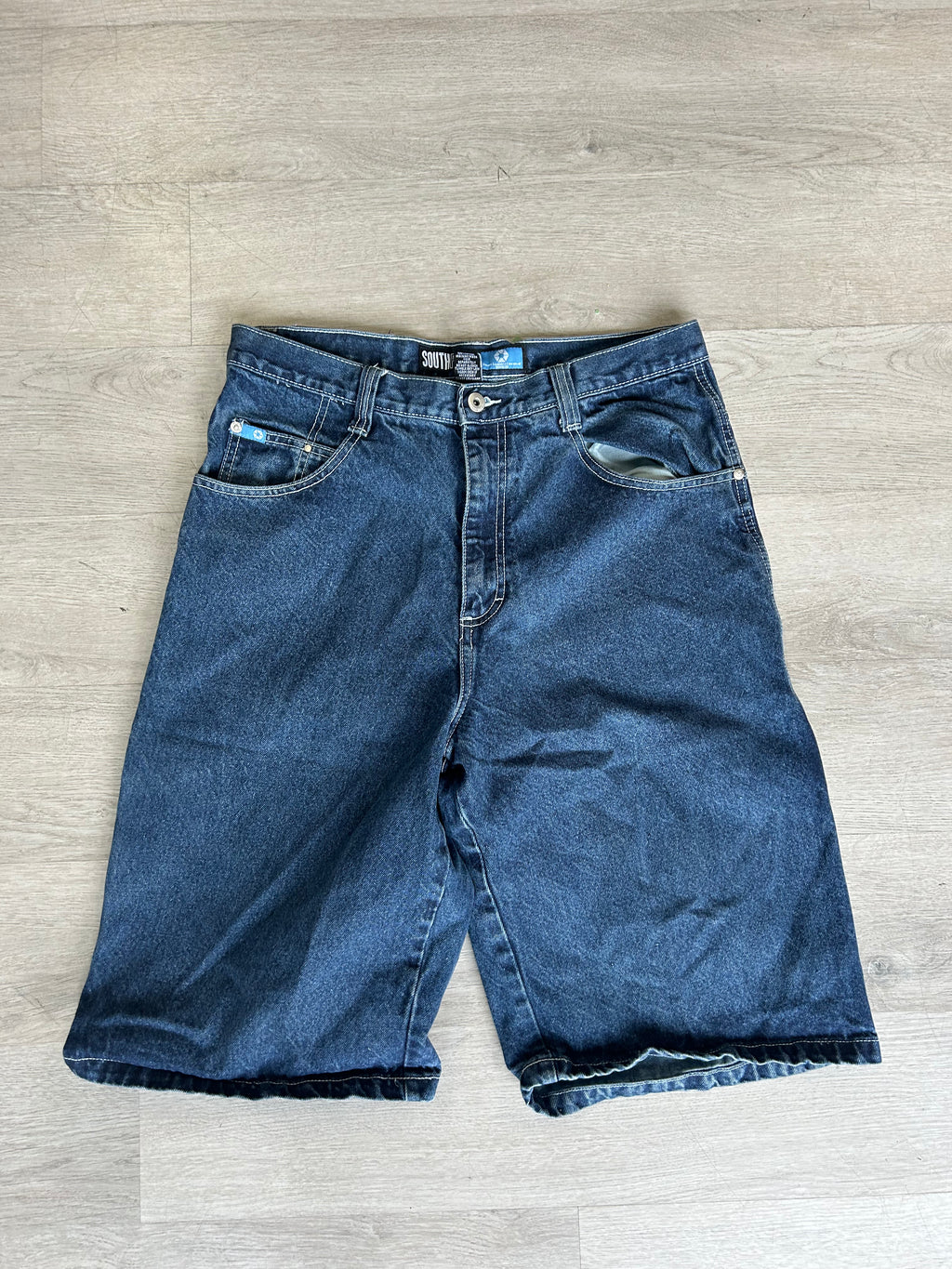 Y2K Southpole Baggy Dark Wash Denim Shorts