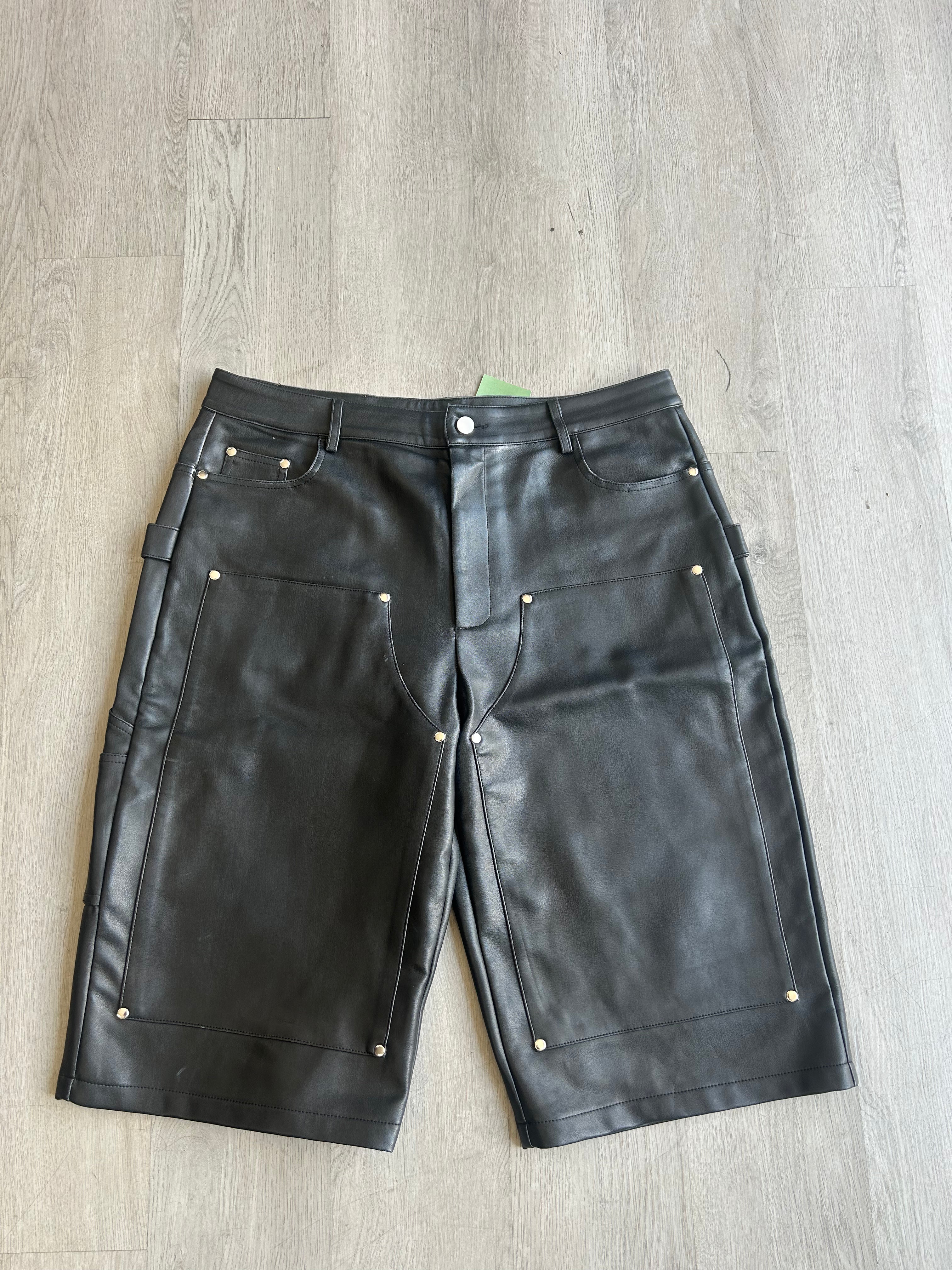 Black Leather Shorts by GodMotivez