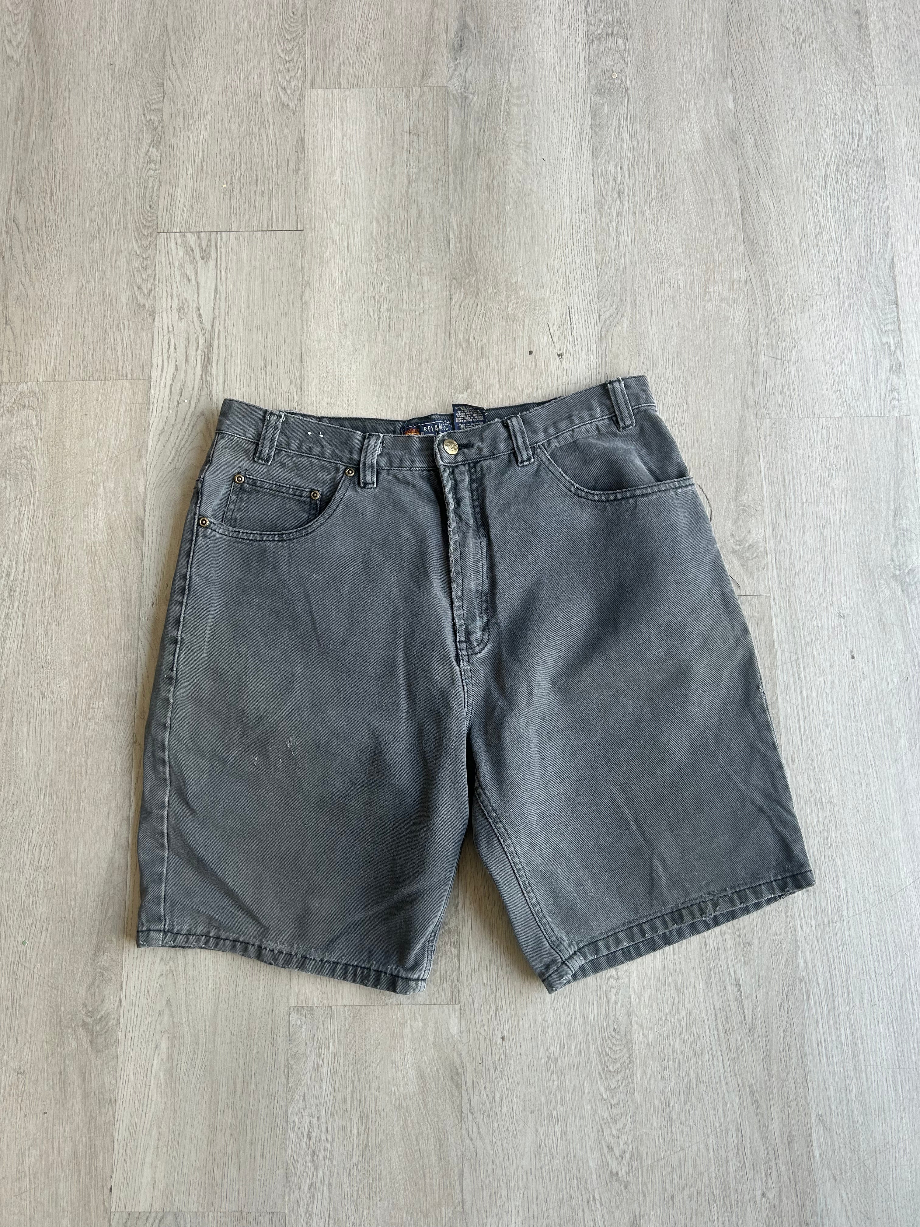 Vintage Route 66 Dark Gray Jean Shorts