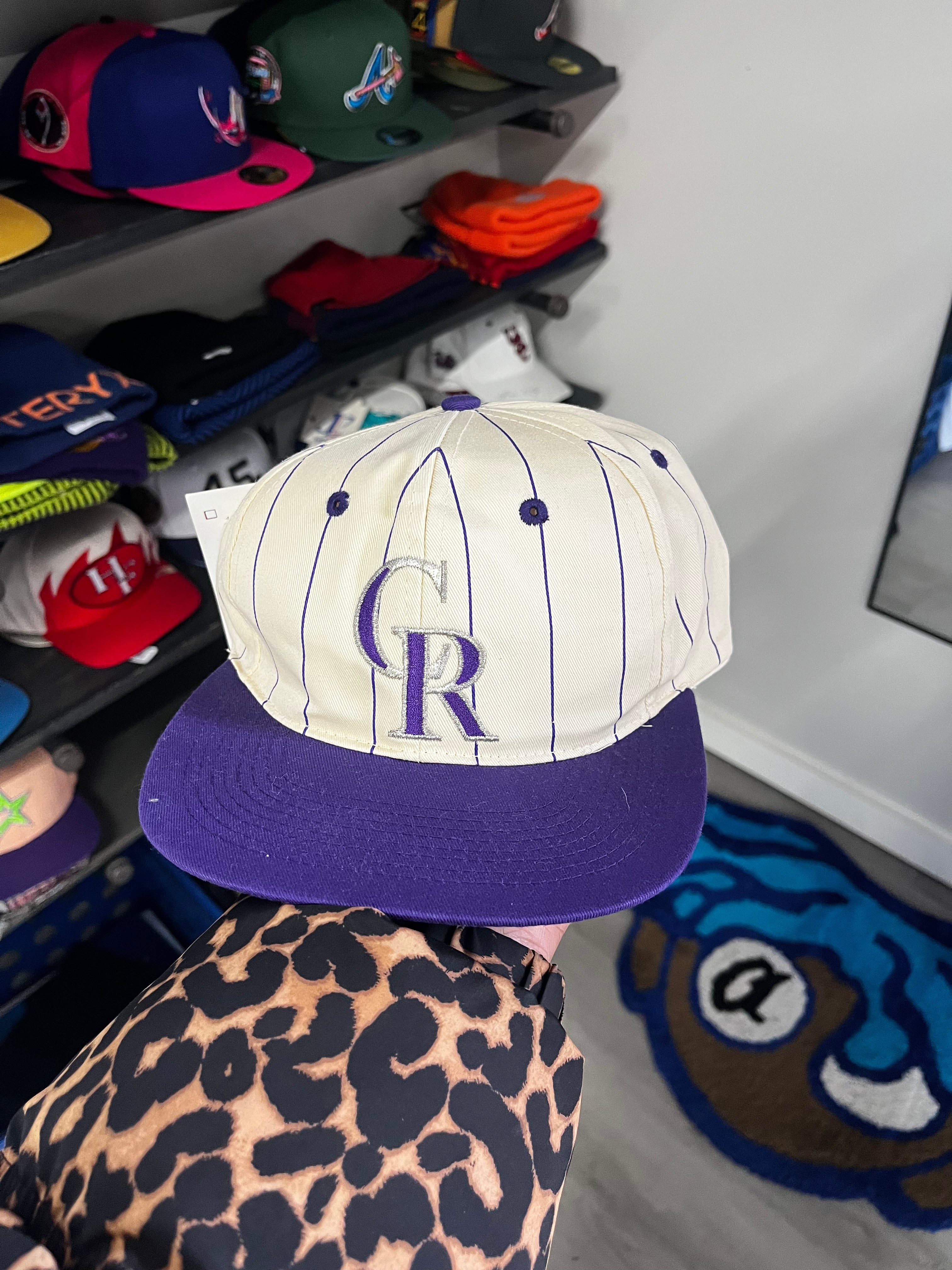 Vintage MLB Colorado Rockies Pinstripes Snap Back
