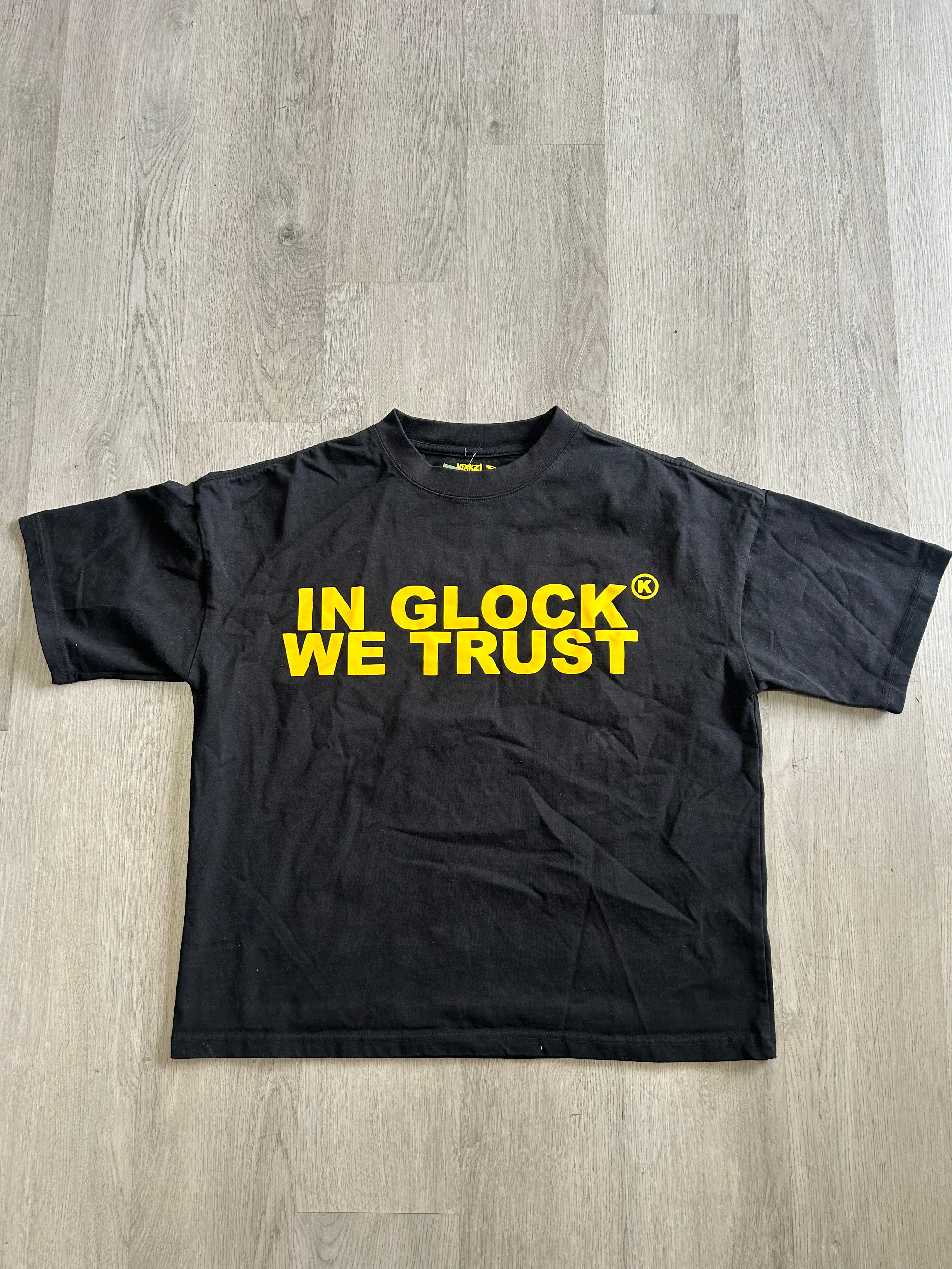 In Glock We Trust Black & Yellow tee