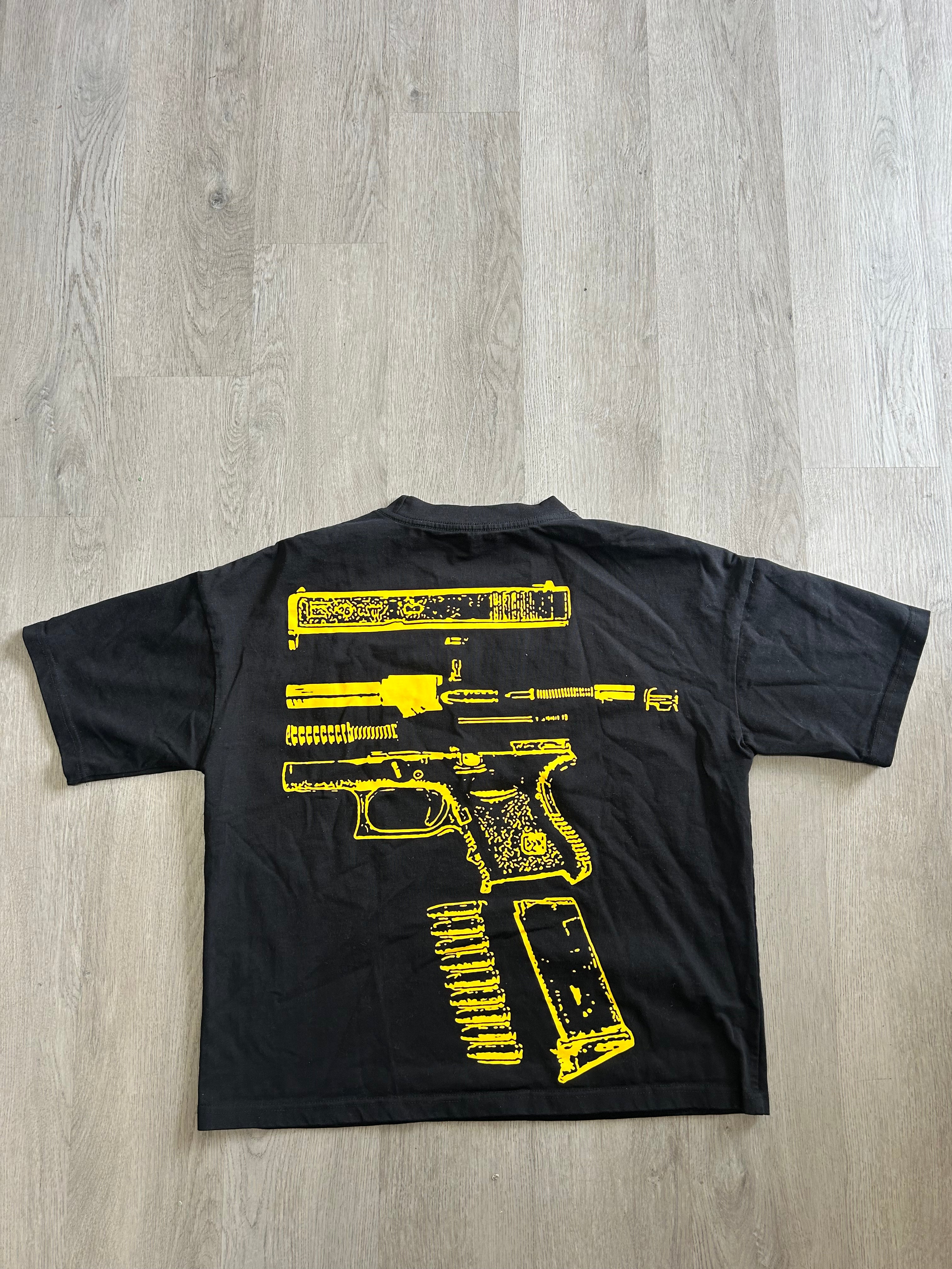 In Glock We Trust Black & Yellow tee