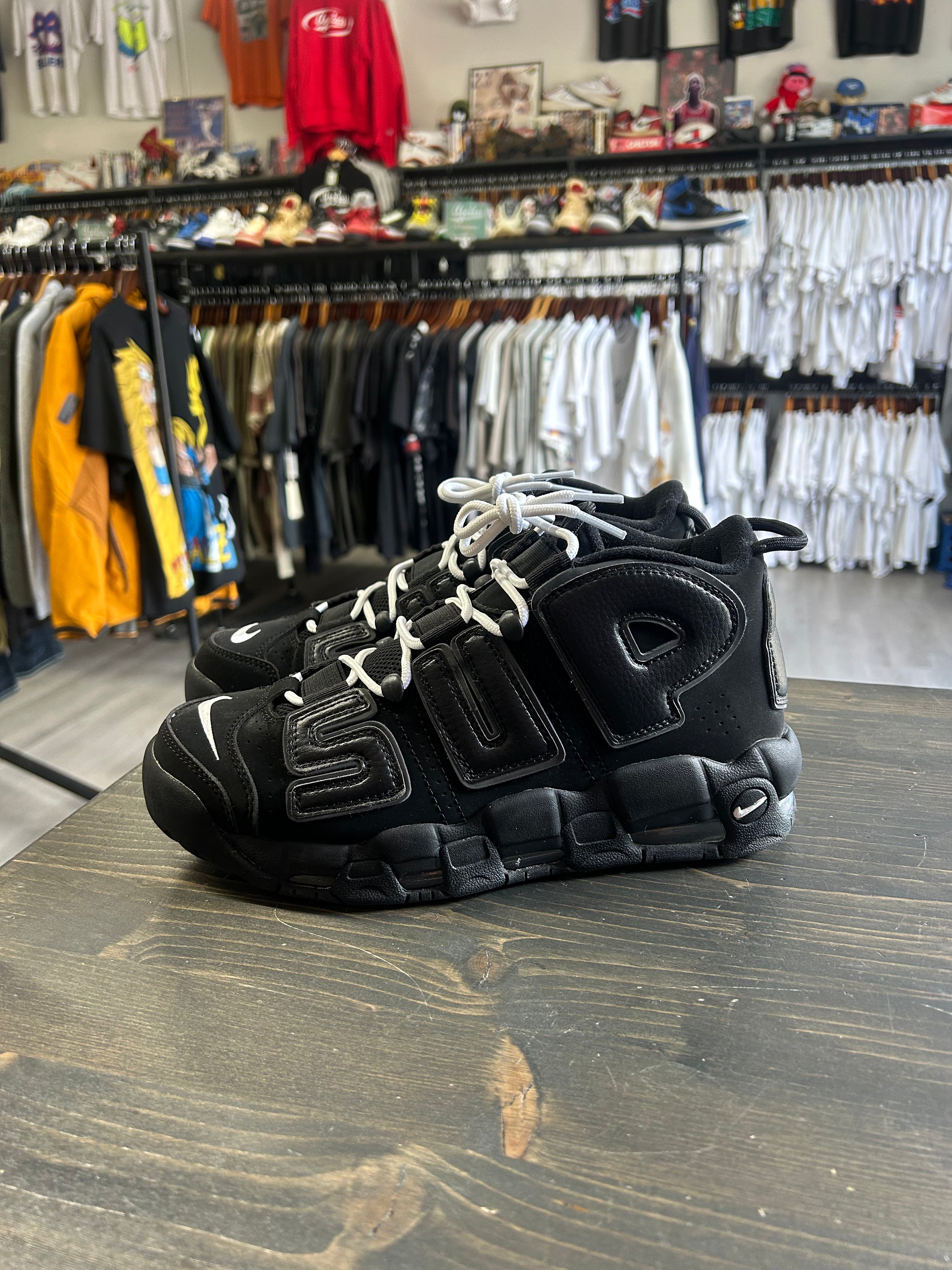 Pre-Owned Nike Air More Uptempo Supreme Suptempo Black