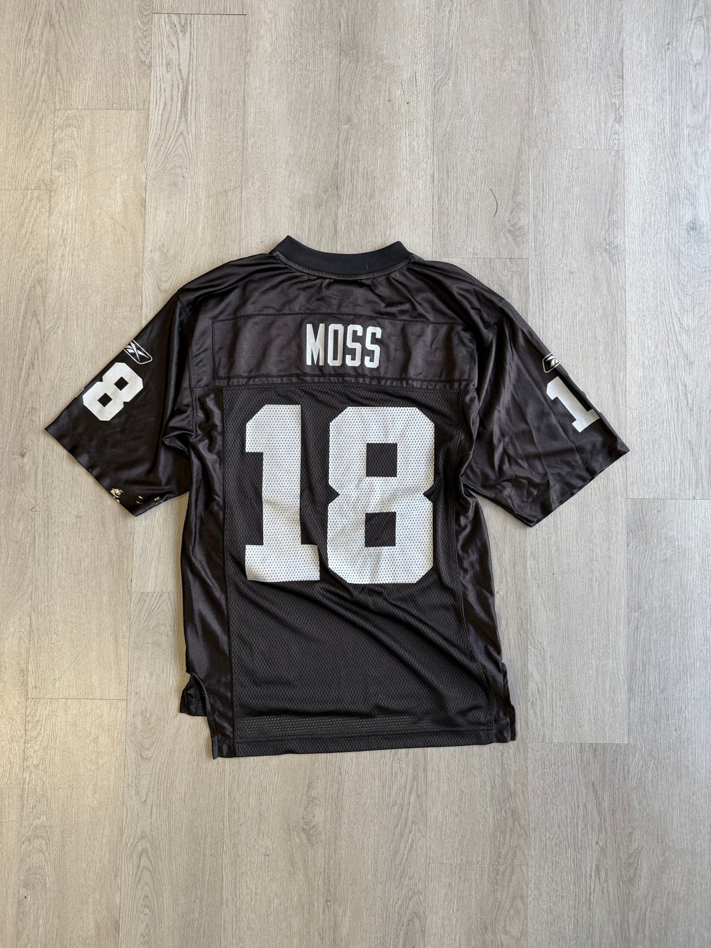 Vintage Reebok Oakland Raiders Moss Football Jersey