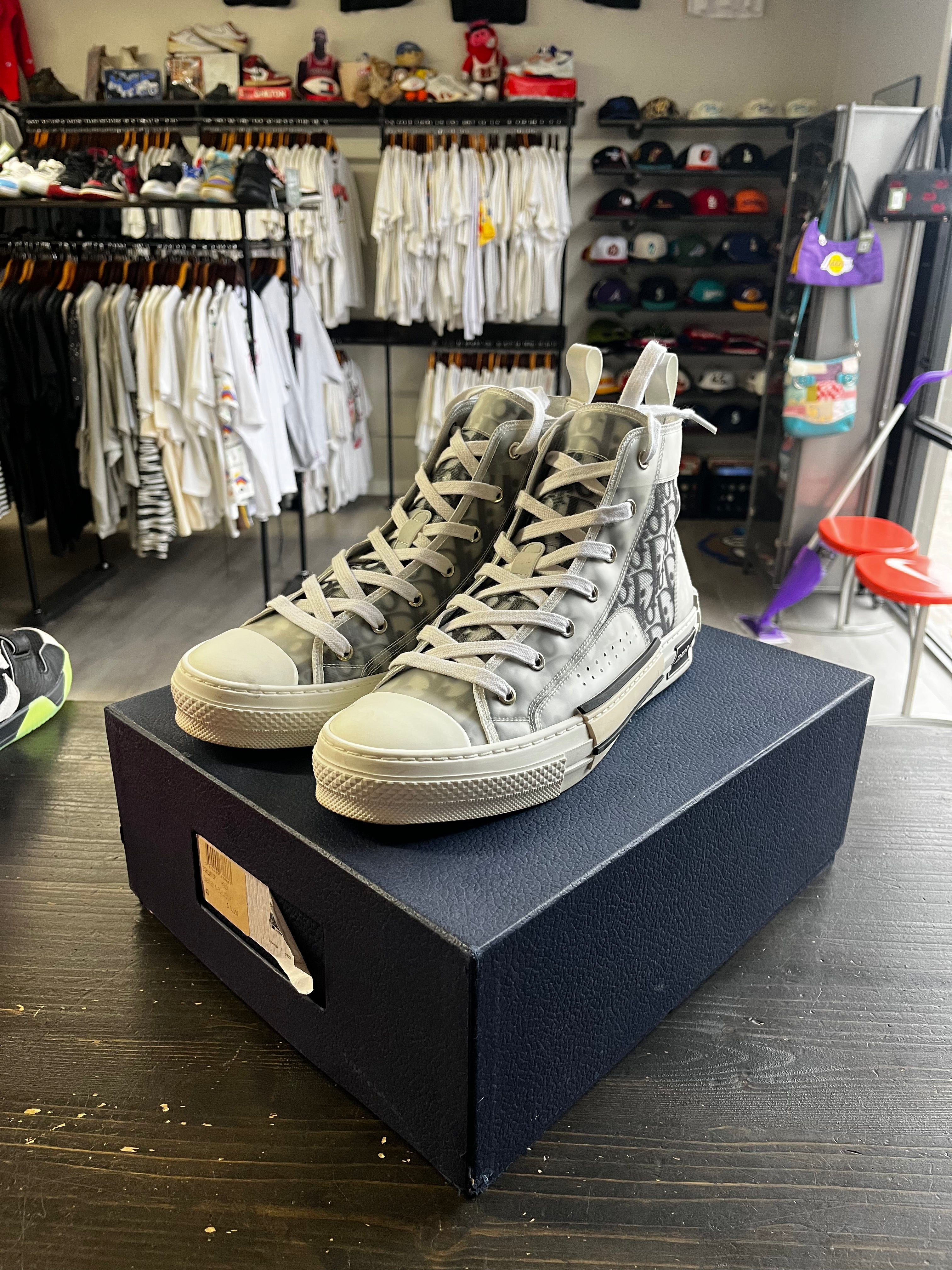 Pre-Owned Dior B23 High Top Logo Oblique