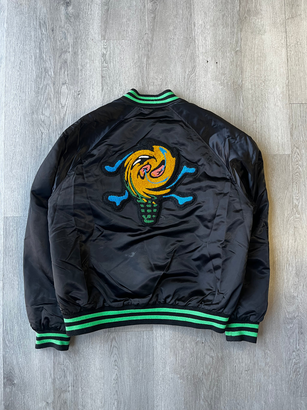 Icecream Bear Patch Varsity Jacket