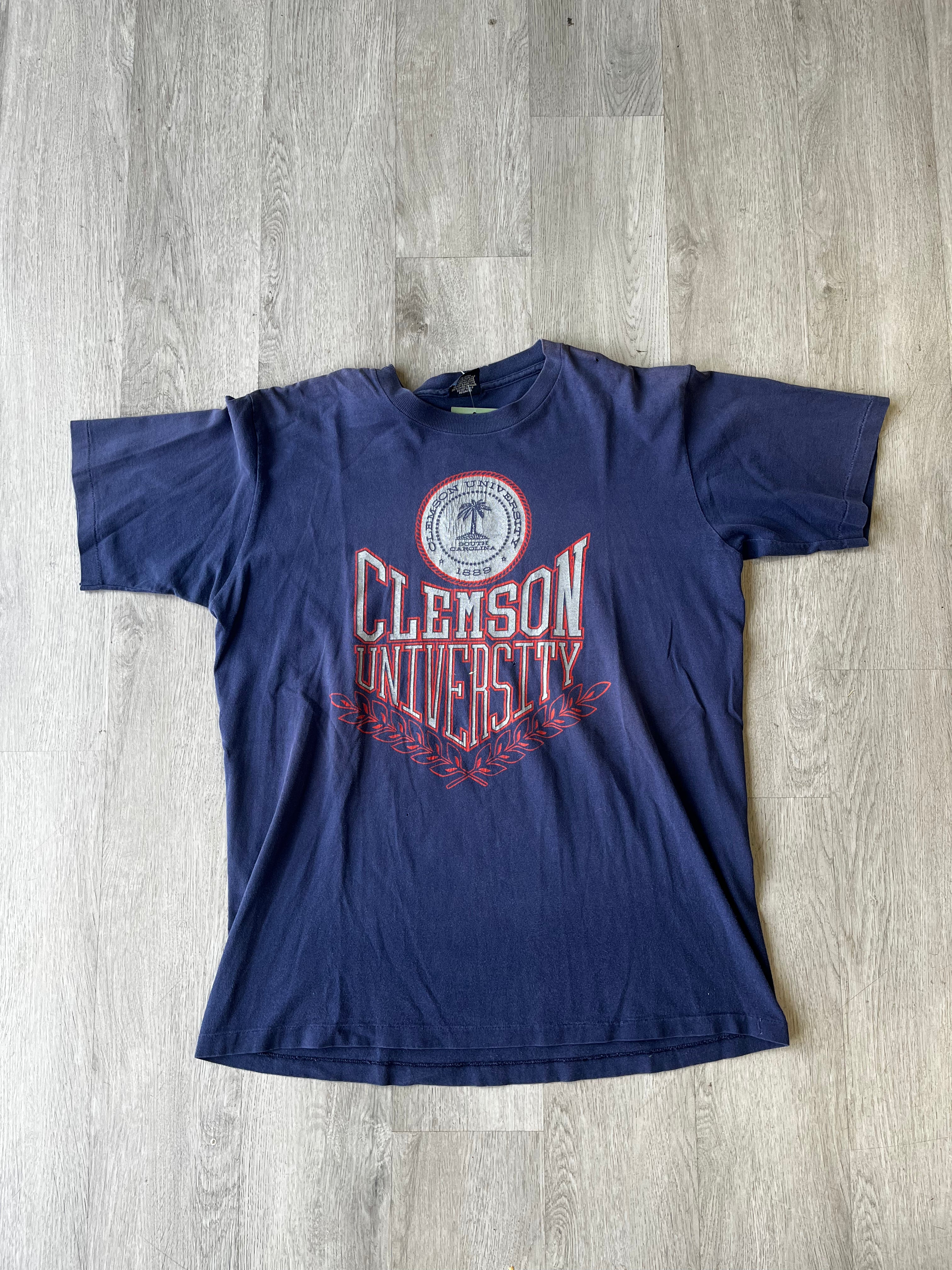 Vintage Clemson University Navy Blue Tee