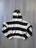 Rokkout Apparel Striped Distressed Hoodie