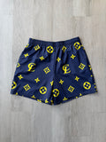 Navy Monogram Shorts