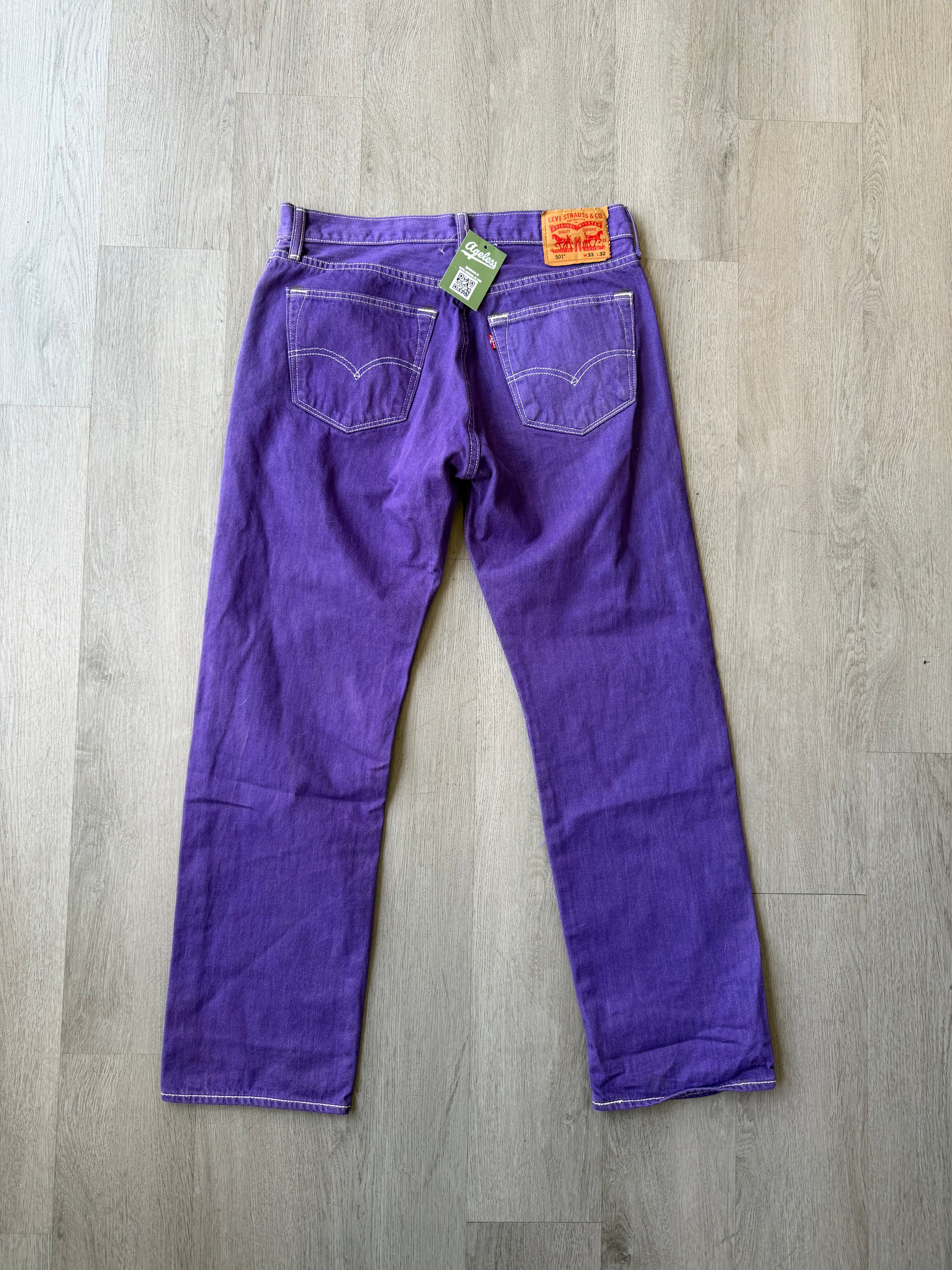Levi 501 Purple Jeans