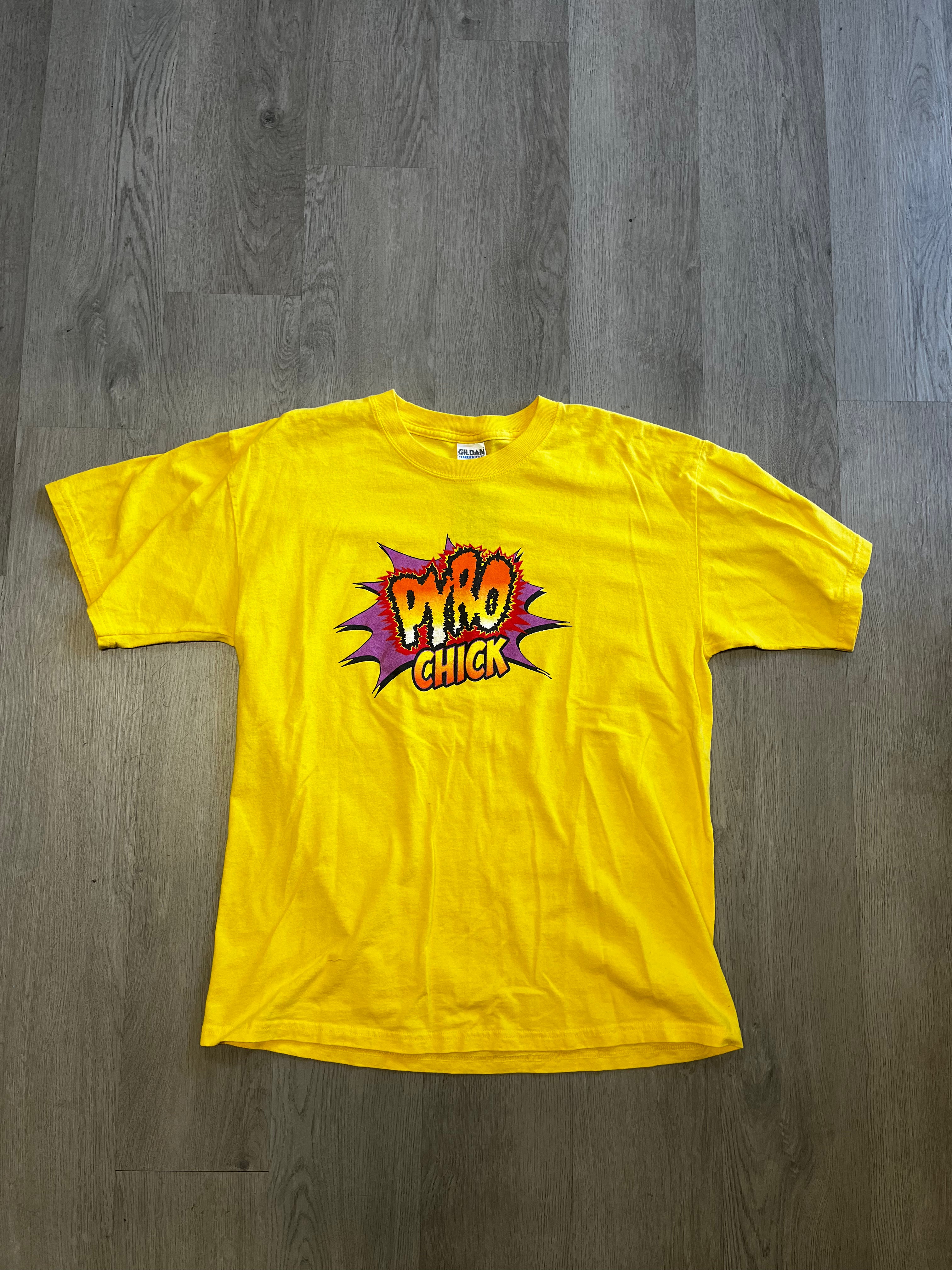Vintage Pyro Chick Yellow Tee