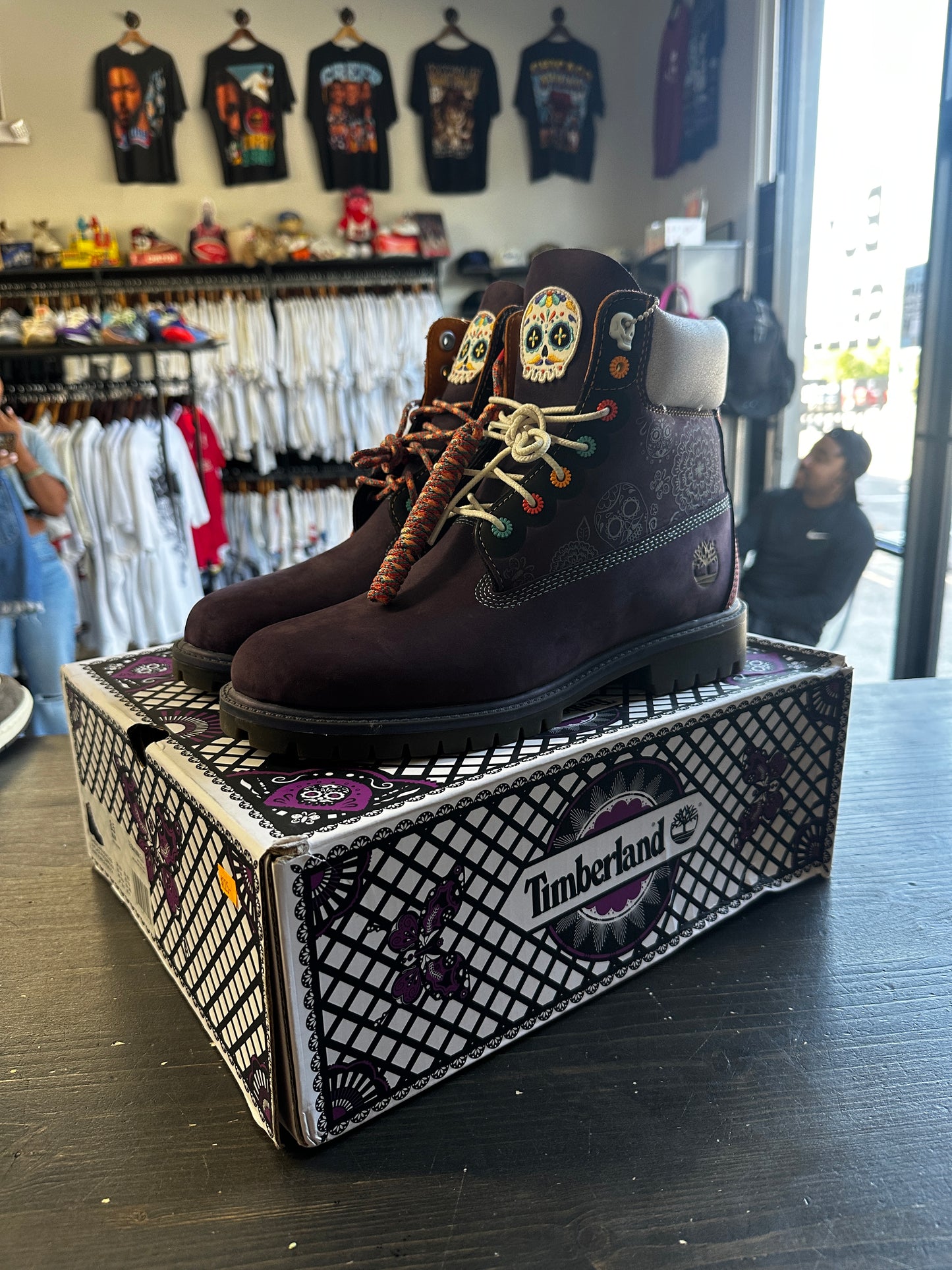 Pre-Owned Timberland Heritage Dia Los Muertos 6 Inch Boot
