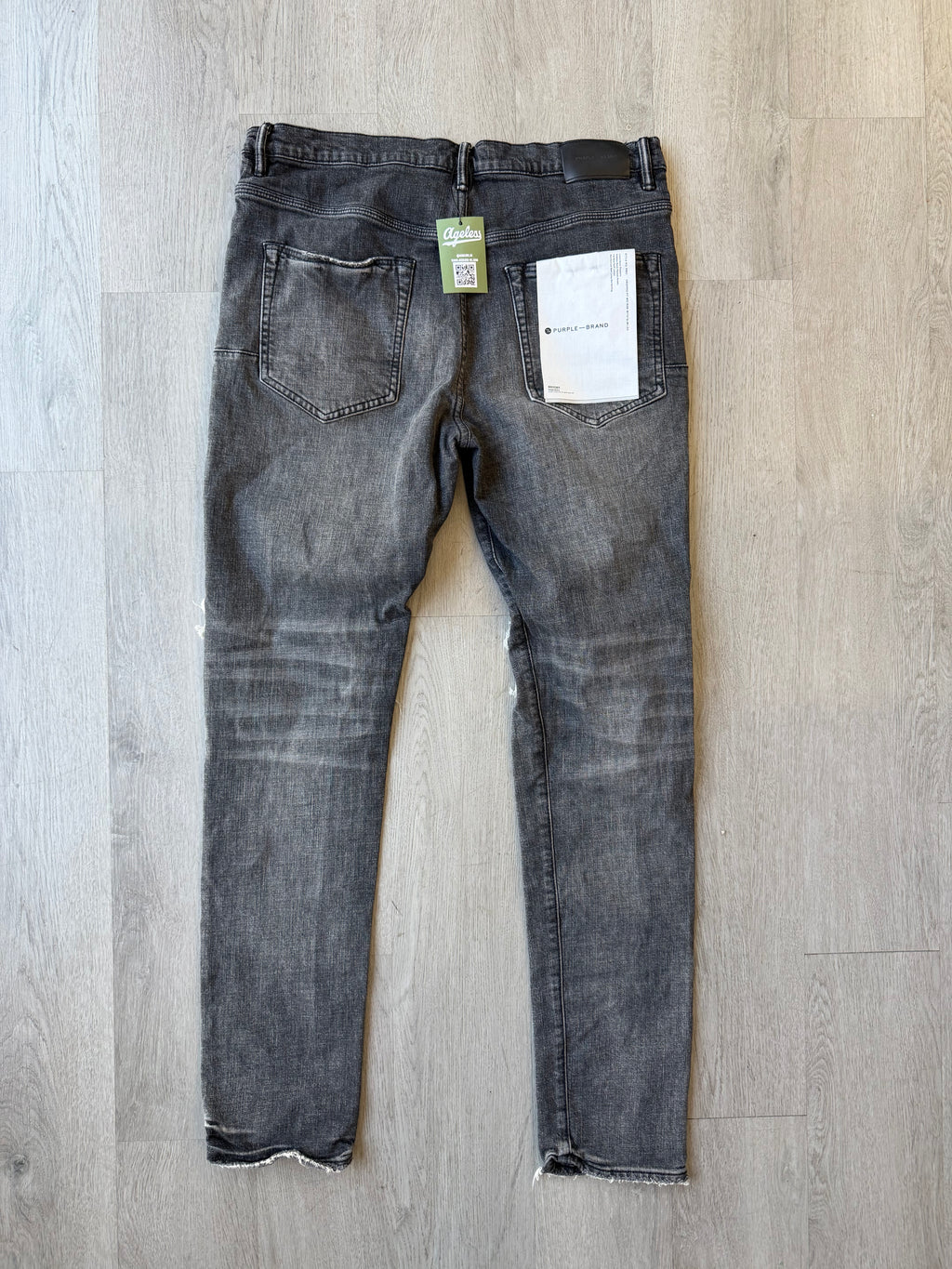 Purple Brand Grey Slim Distressed Jeans