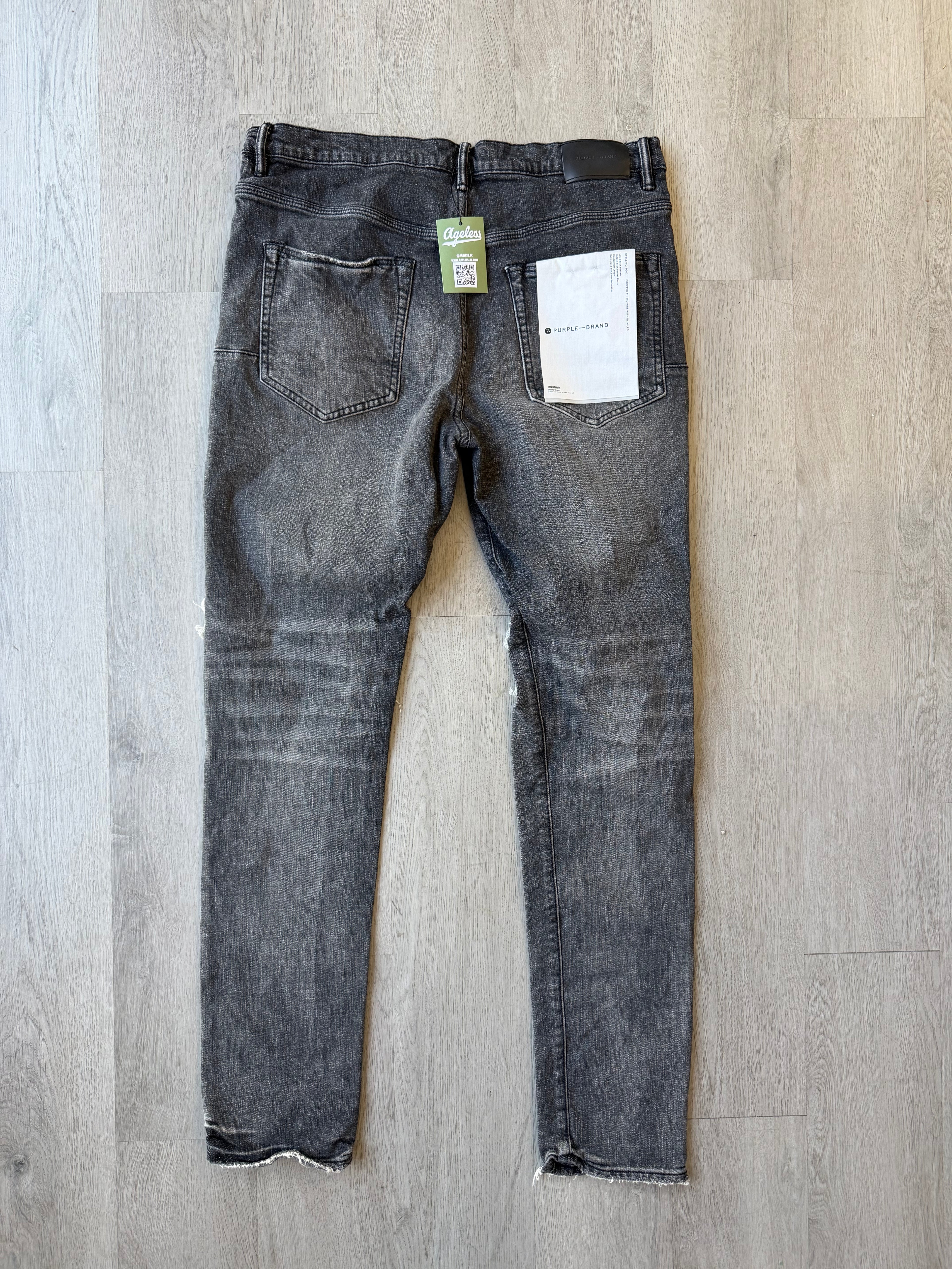 Purple Brand Grey Slim Distressed Jeans