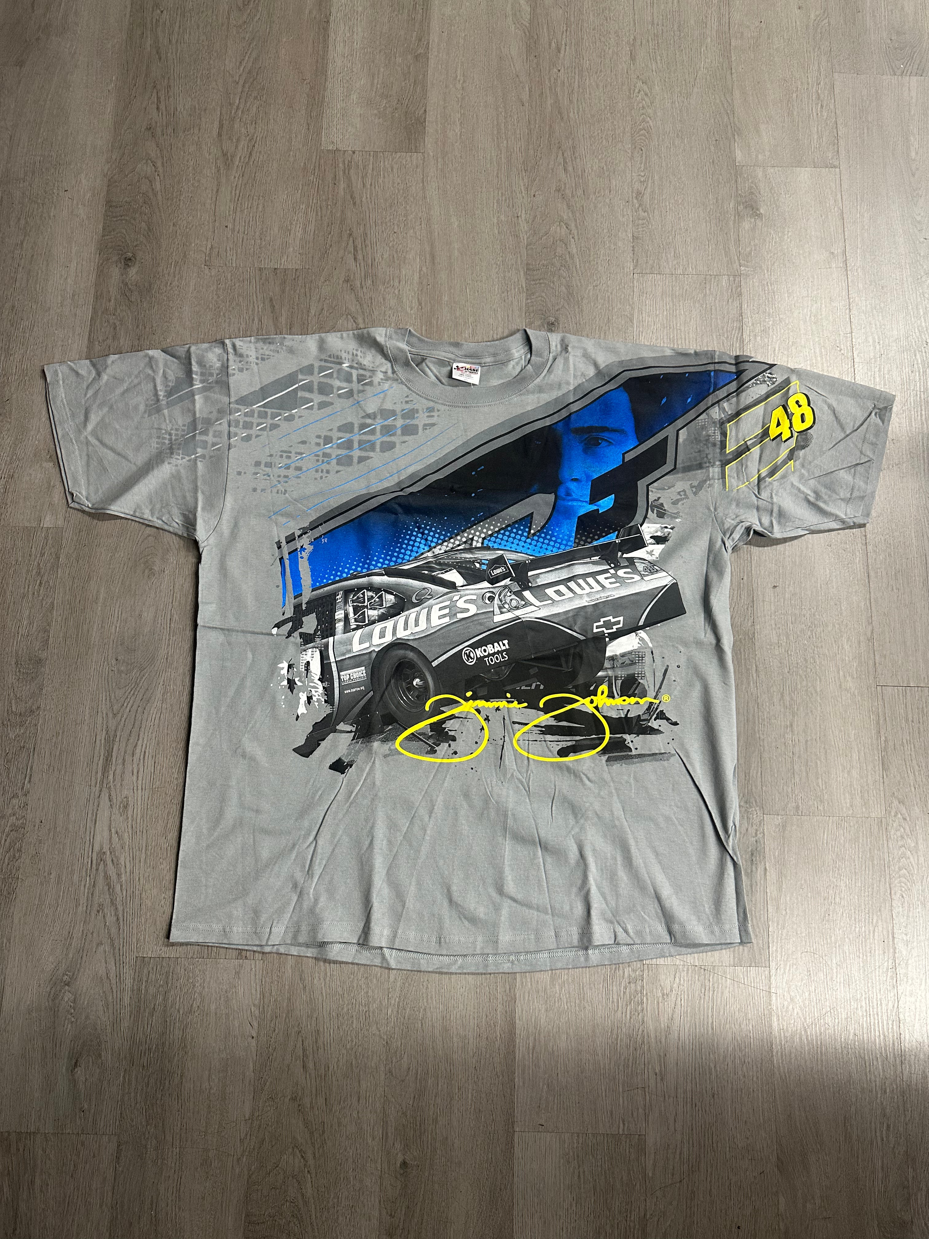 Grey Vintage Chase Authentics Jimmie Johnson #48 Lowes NASCAR Tee