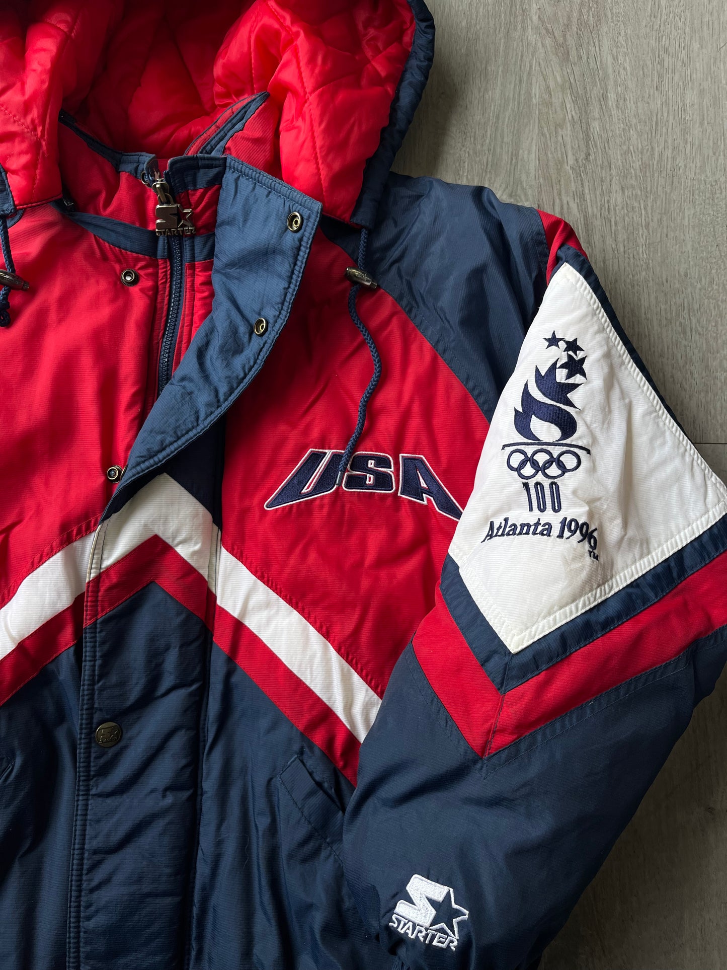 Vintage 1996 Atlanta Olympics Team USA Starter puffer jacket