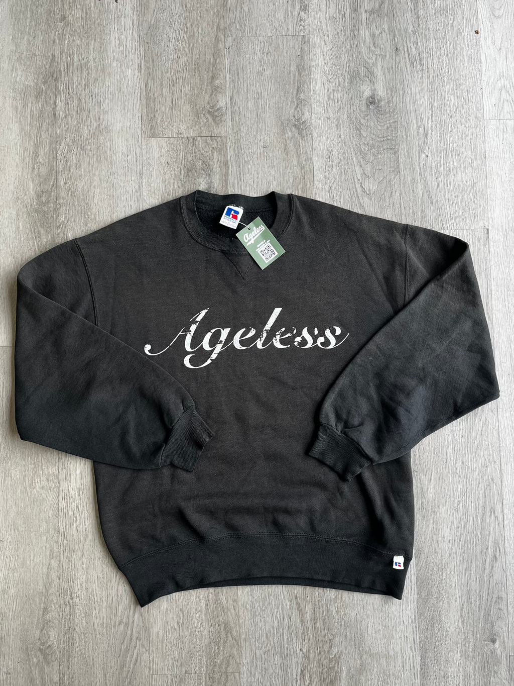 Vintage Russell Ageless Black Script Sweatshirt
