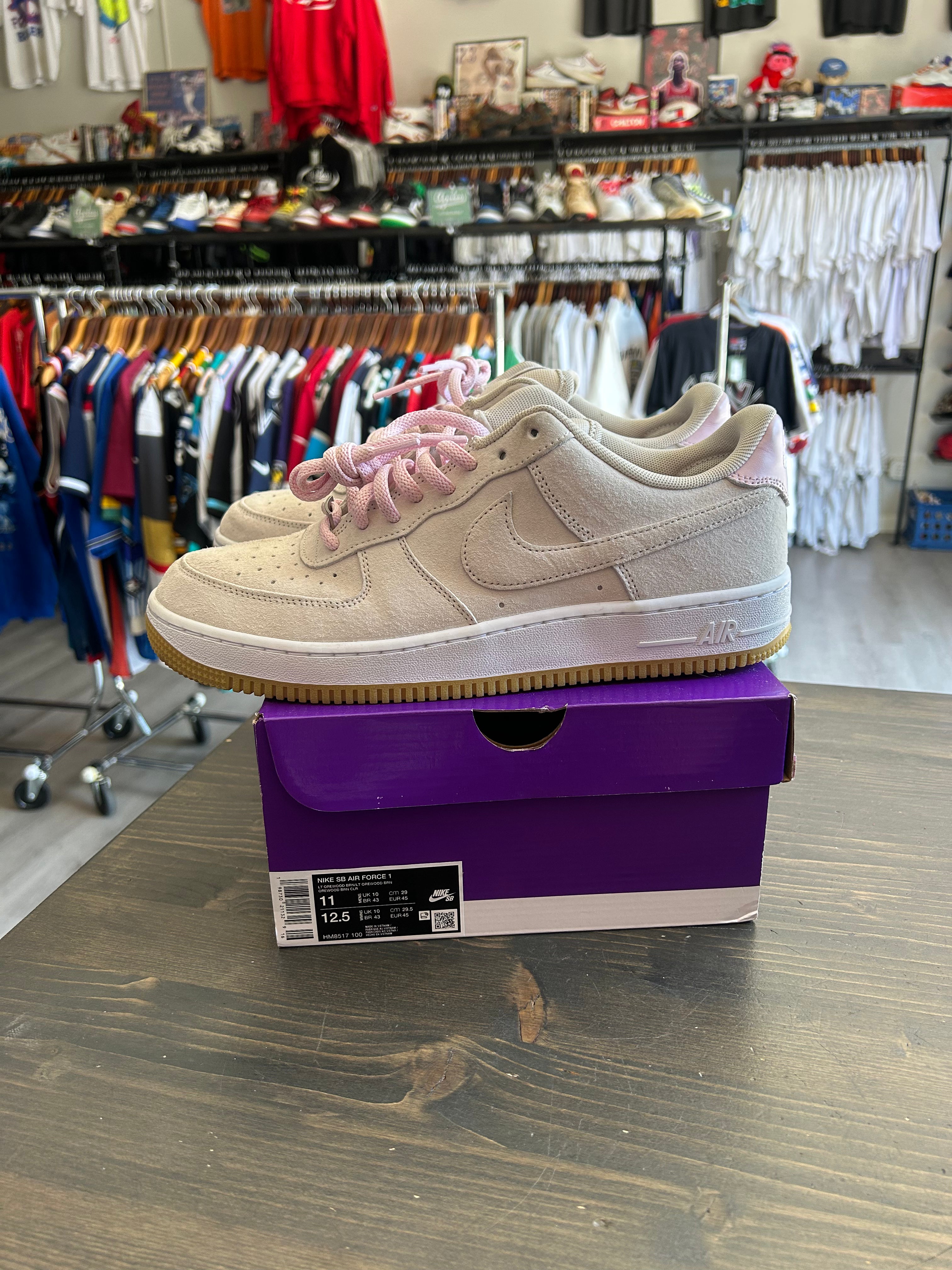 Pre-Owned Nike Air Force 1 Low SB Light Orewood Brown Pink