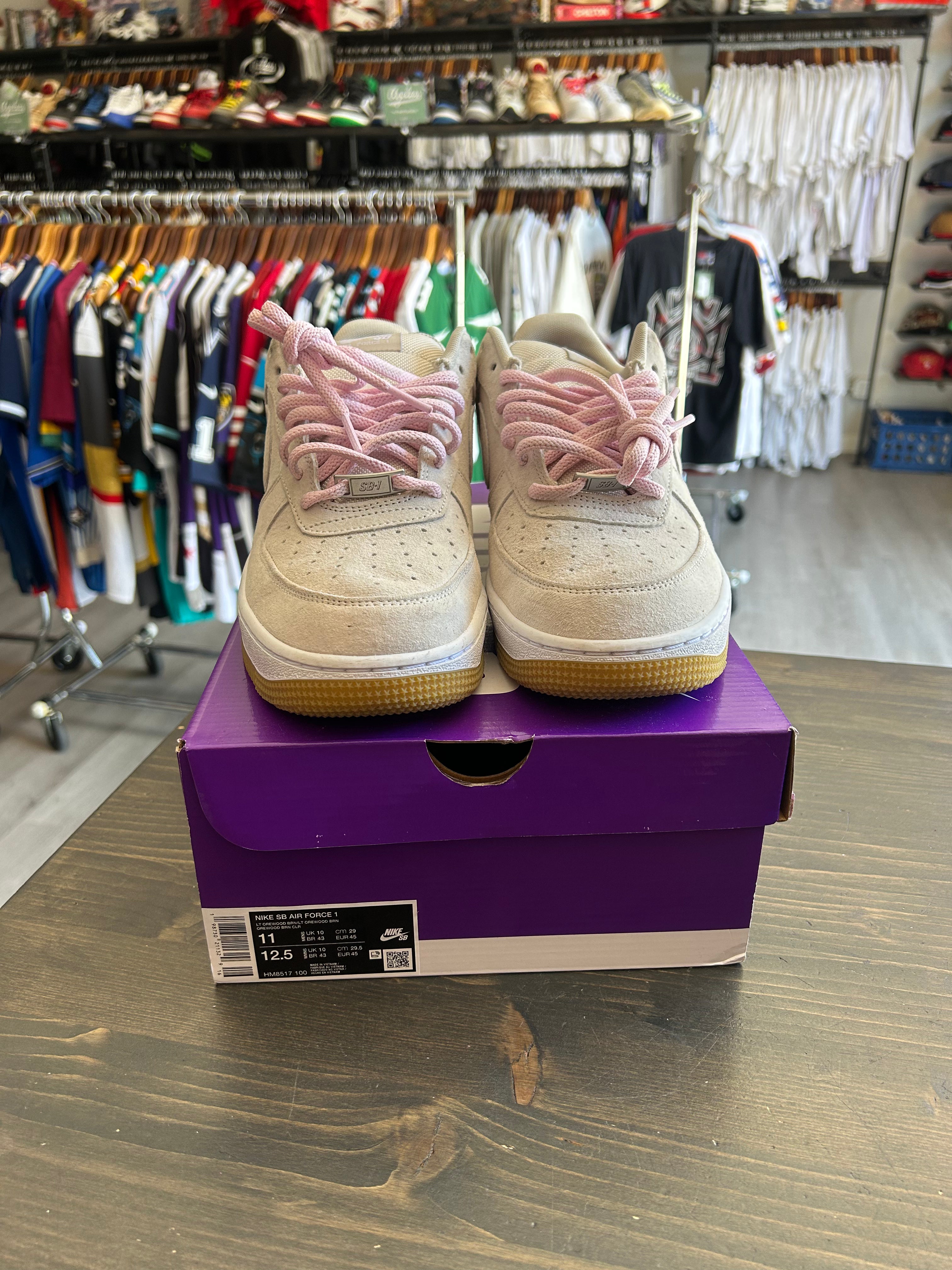 Pre-Owned Nike Air Force 1 Low SB Light Orewood Brown Pink
