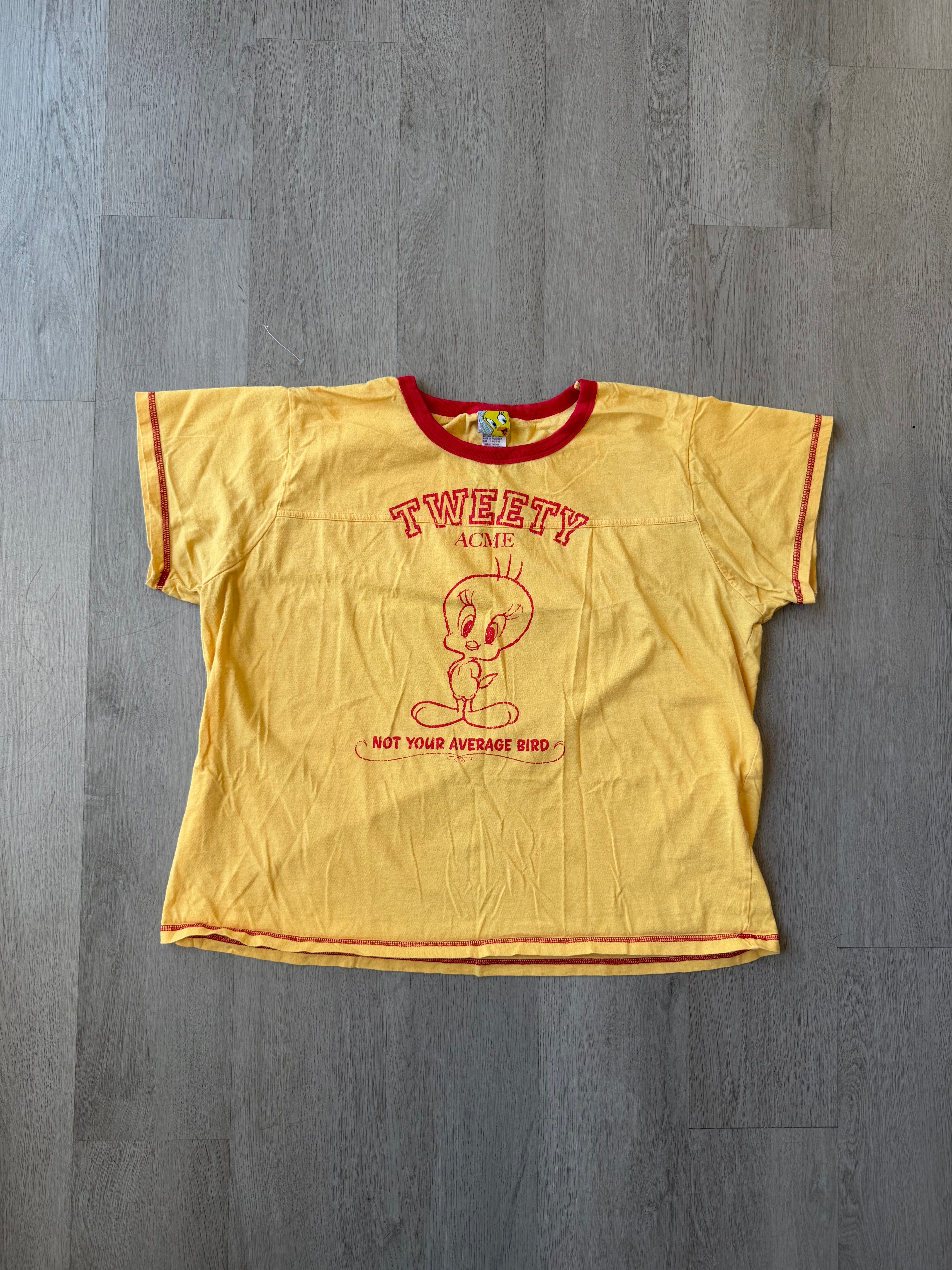 Women’s Vintage Tweety Bird Ringer Tee