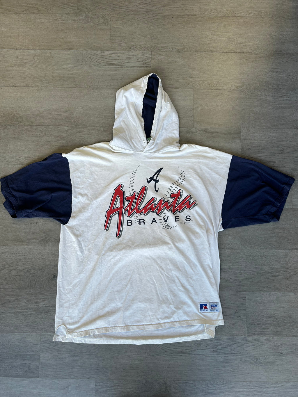 Vintage Hooded Atlanta Braves Tee