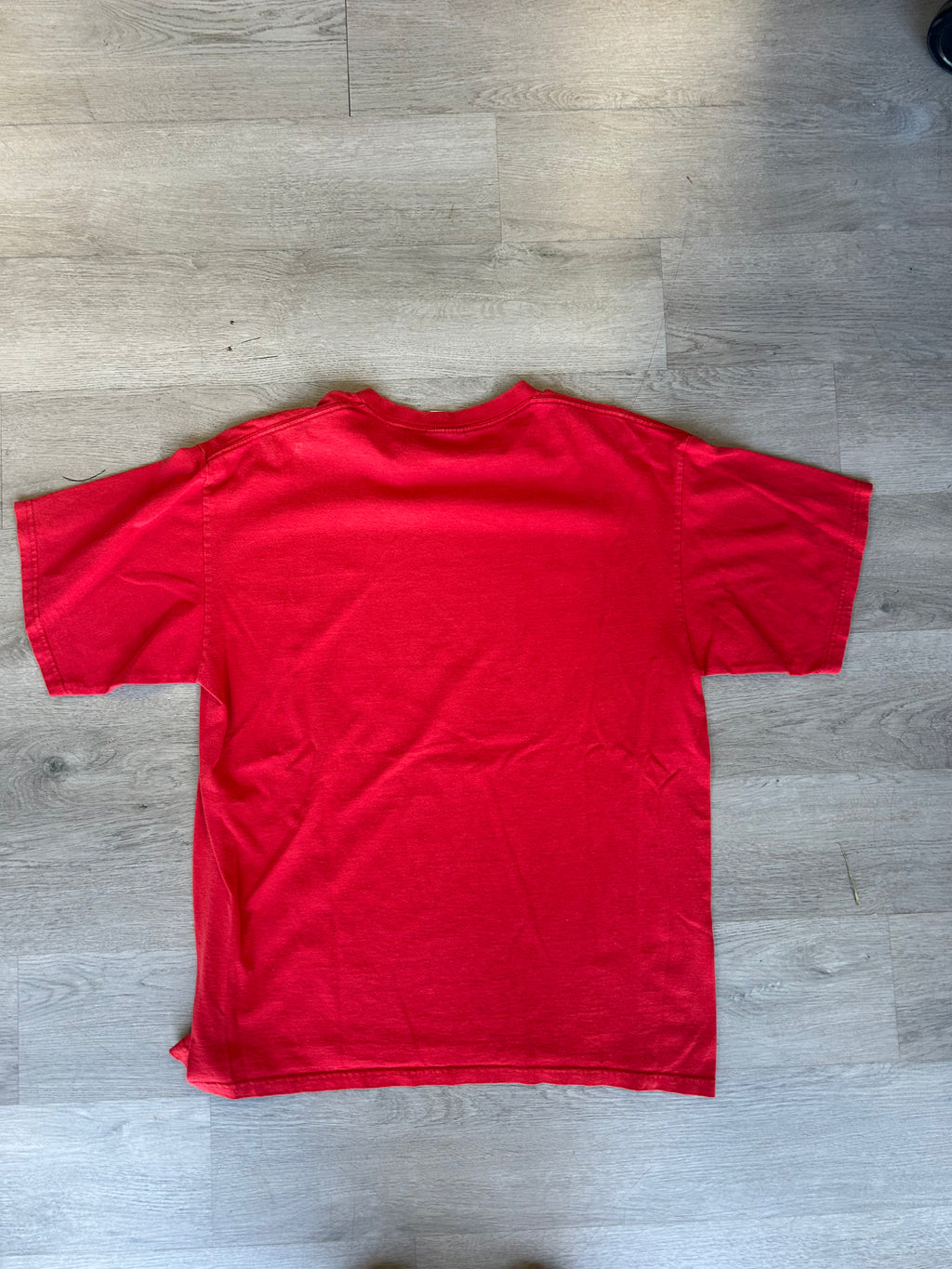 Red Nike Embroidered Chest Logo Tee