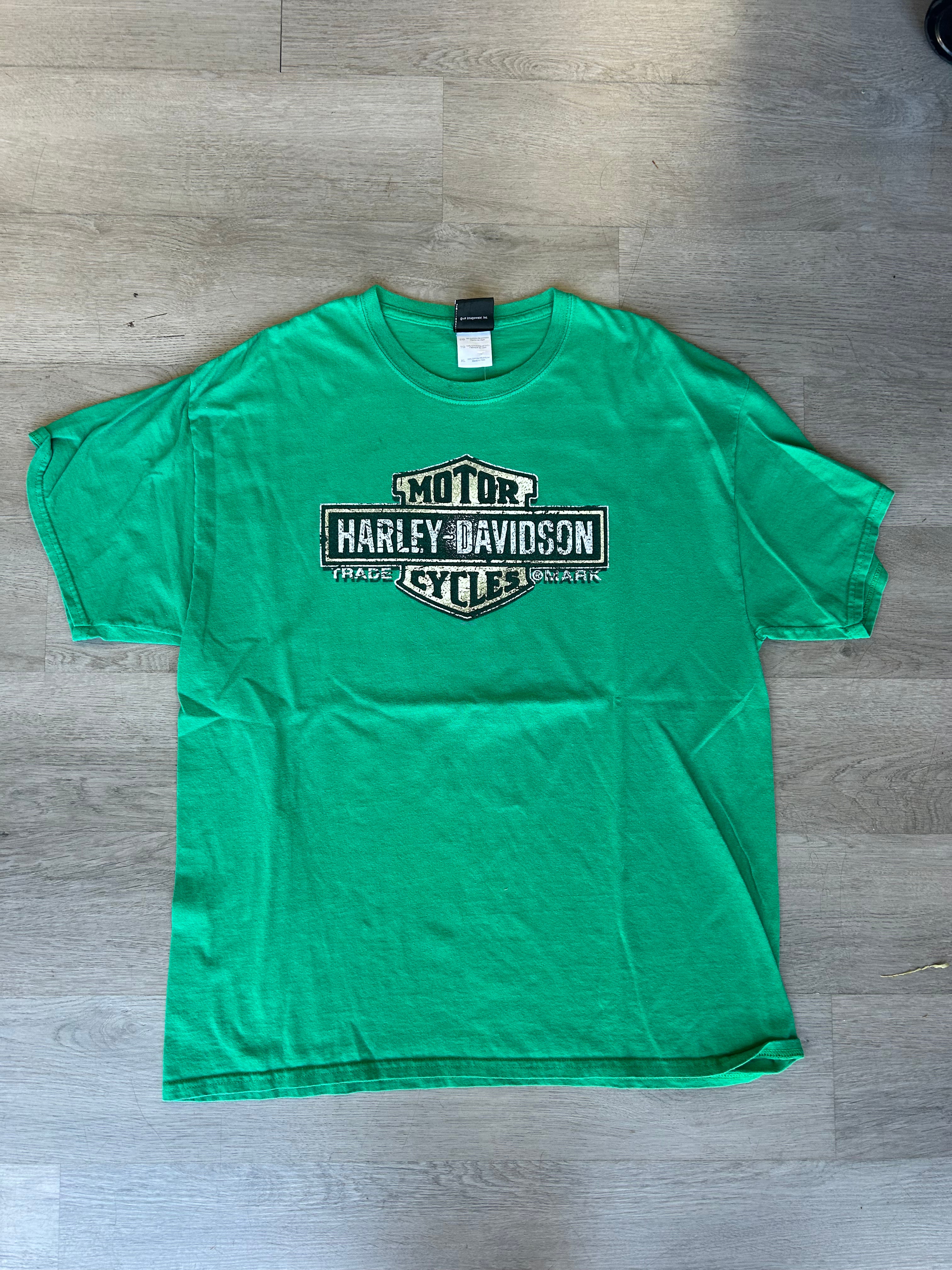 Vintage Lime Green Harley Davidson Harley Haven Tee