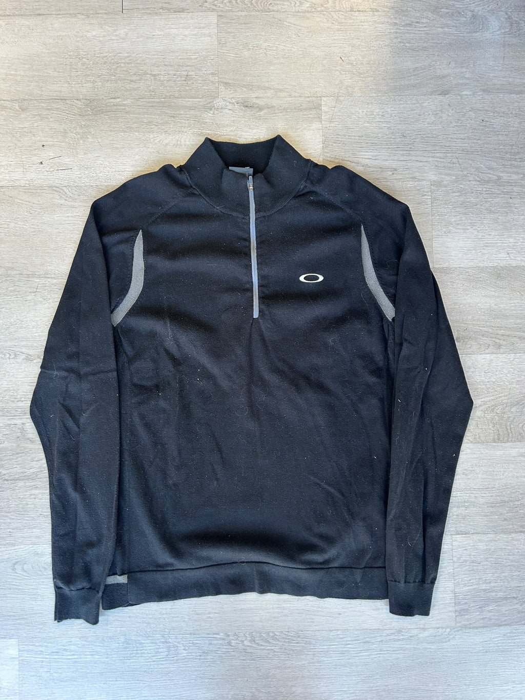 Vintage Black Oakley Quarter Zip Sweatshirt