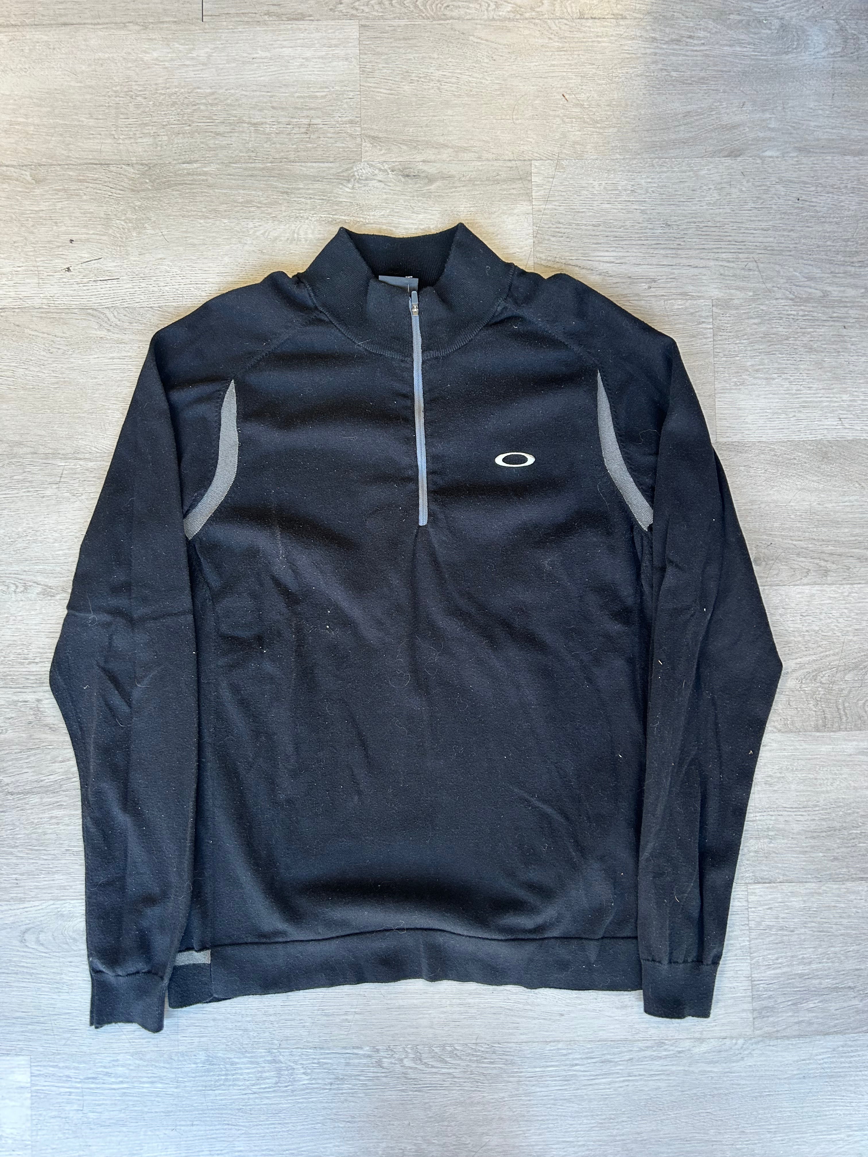 Vintage Black Oakley Quarter Zip Sweatshirt