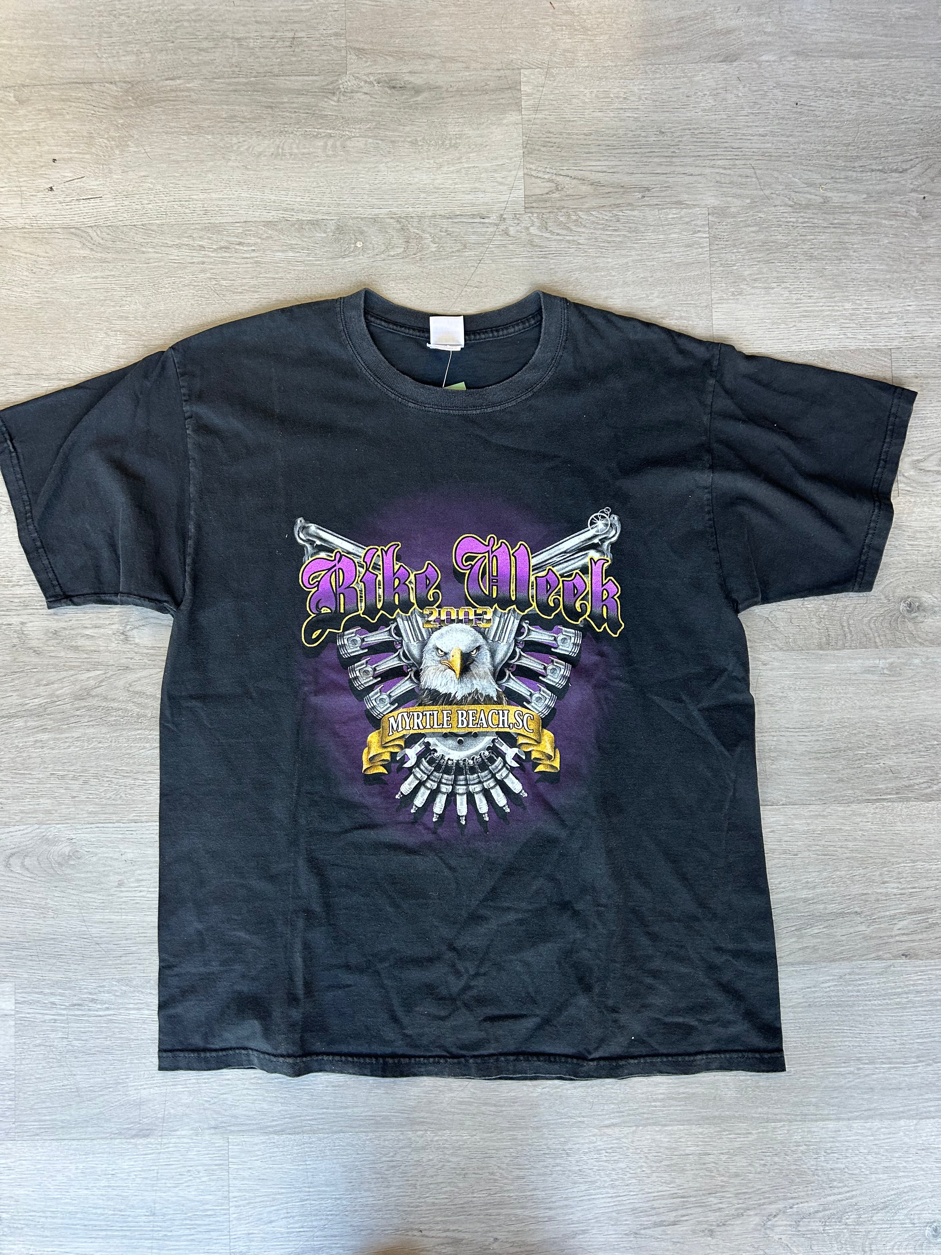 Vintage 2003 Myrtle Beach SC Bike Week Tee