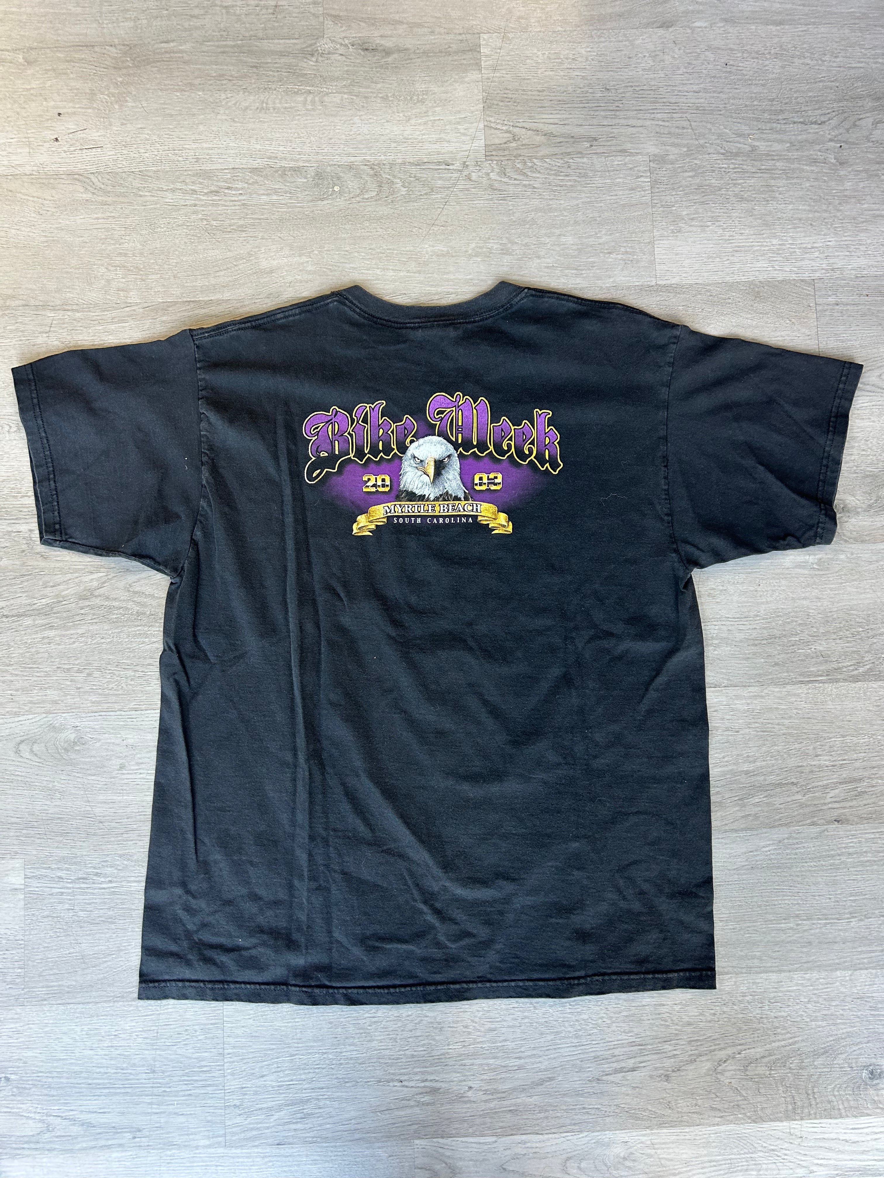 Vintage 2003 Myrtle Beach SC Bike Week Tee