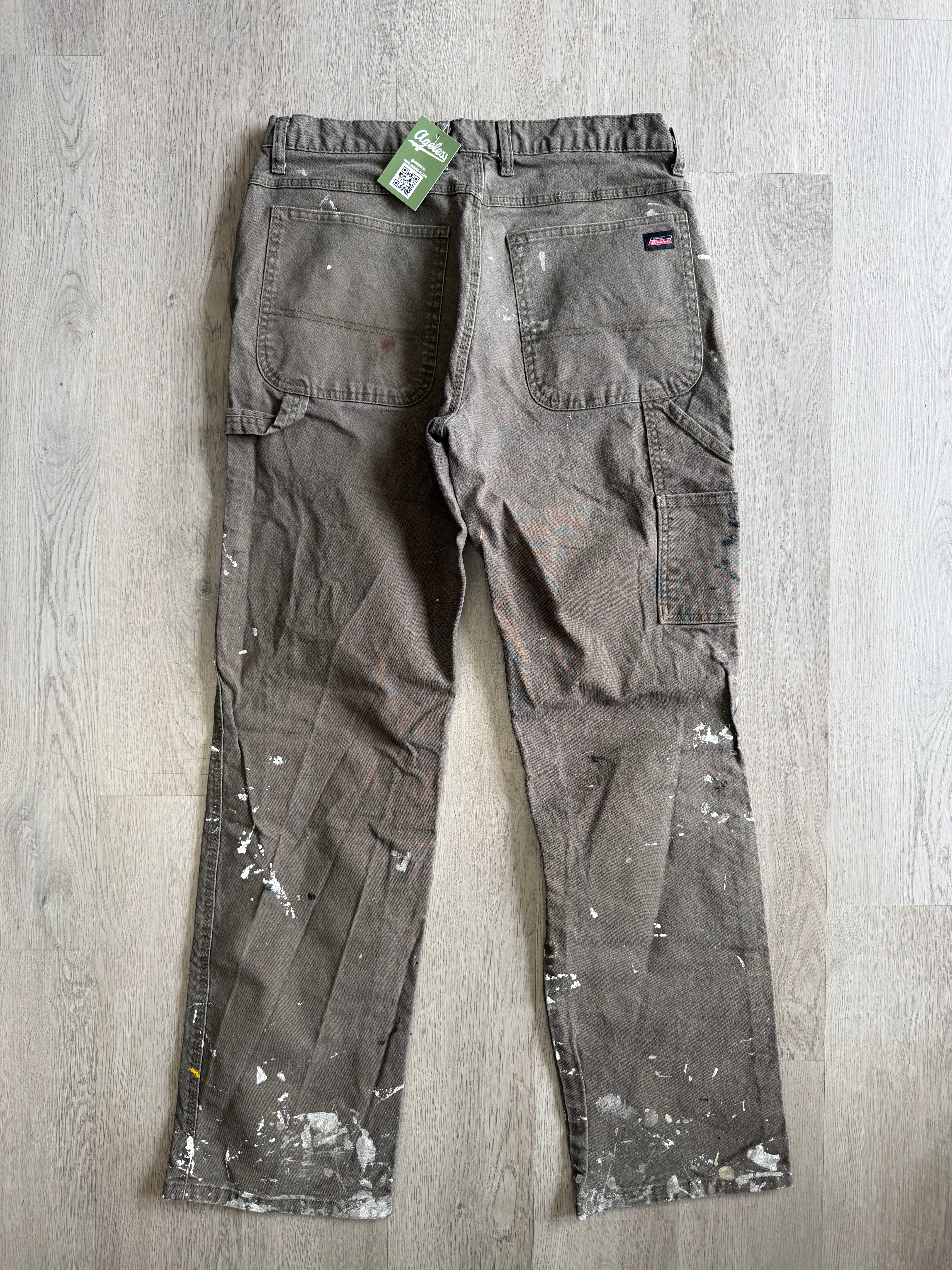 Dickies Green Paint Splatter Pants