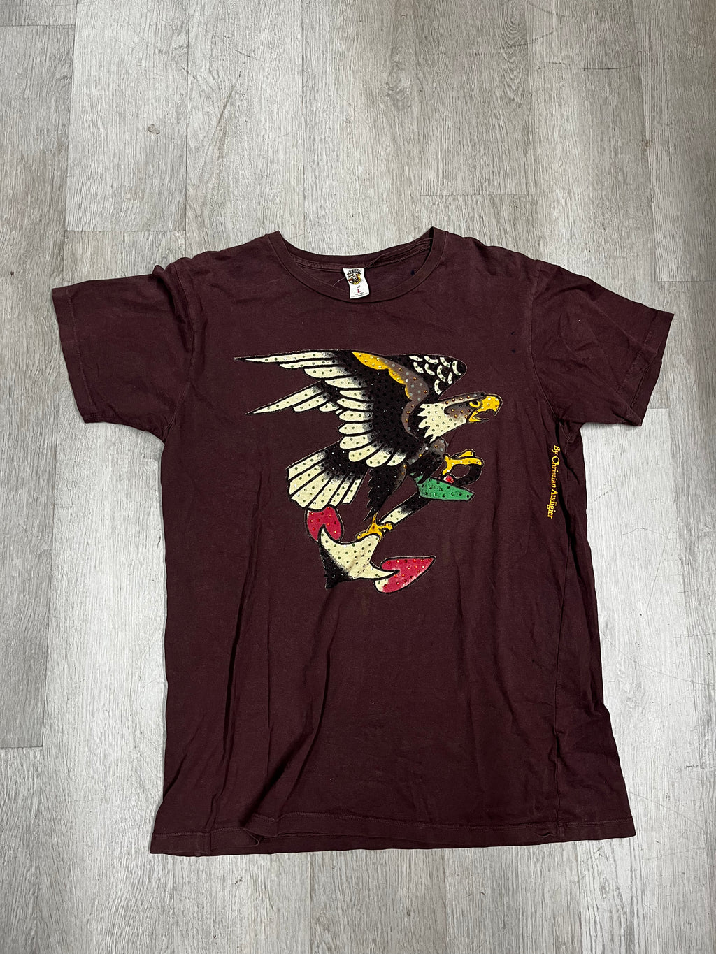 Vintage Ed Hardy Bedazzled Hawk Tee