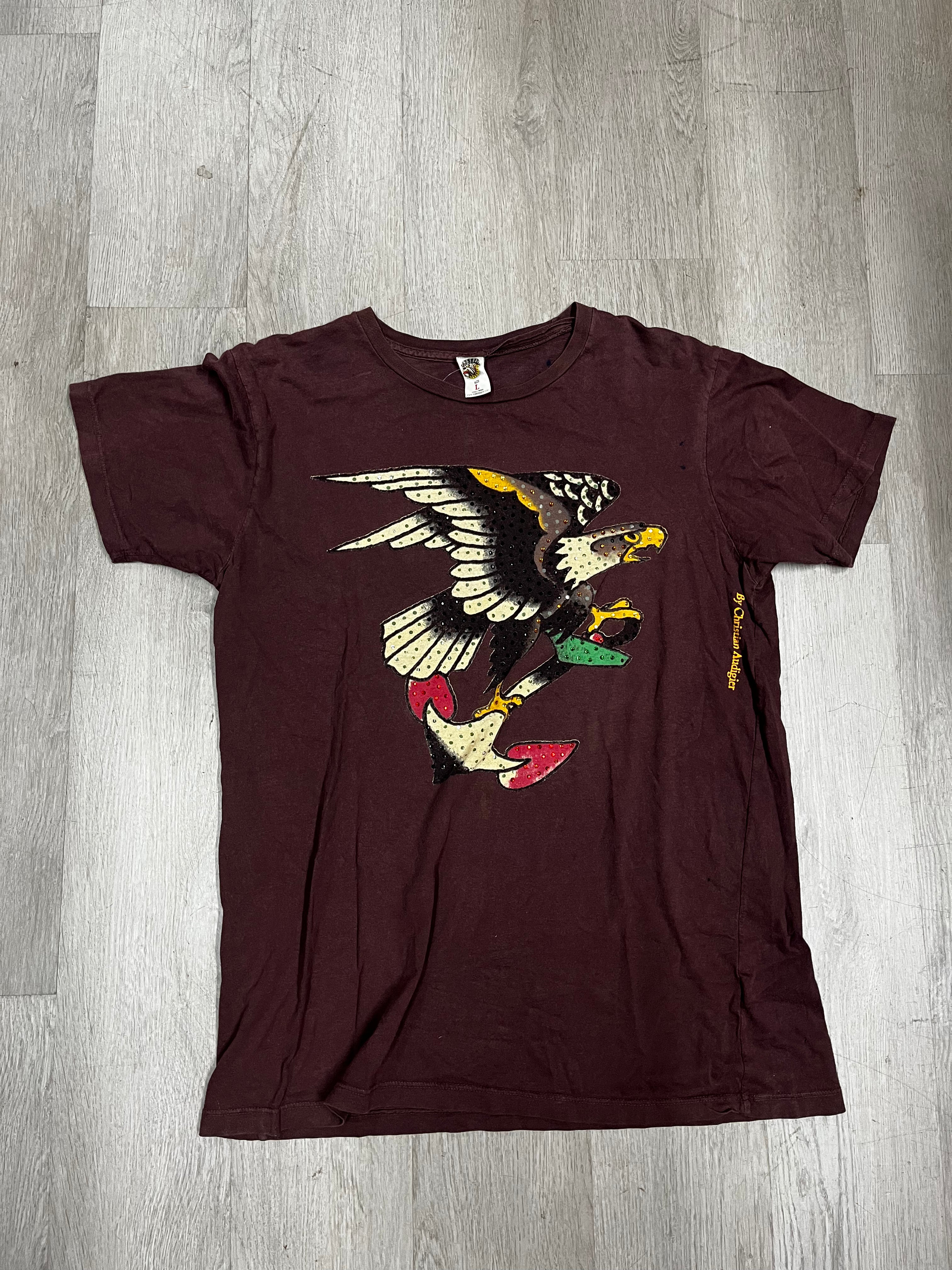 Vintage Ed Hardy Bedazzled Hawk Tee
