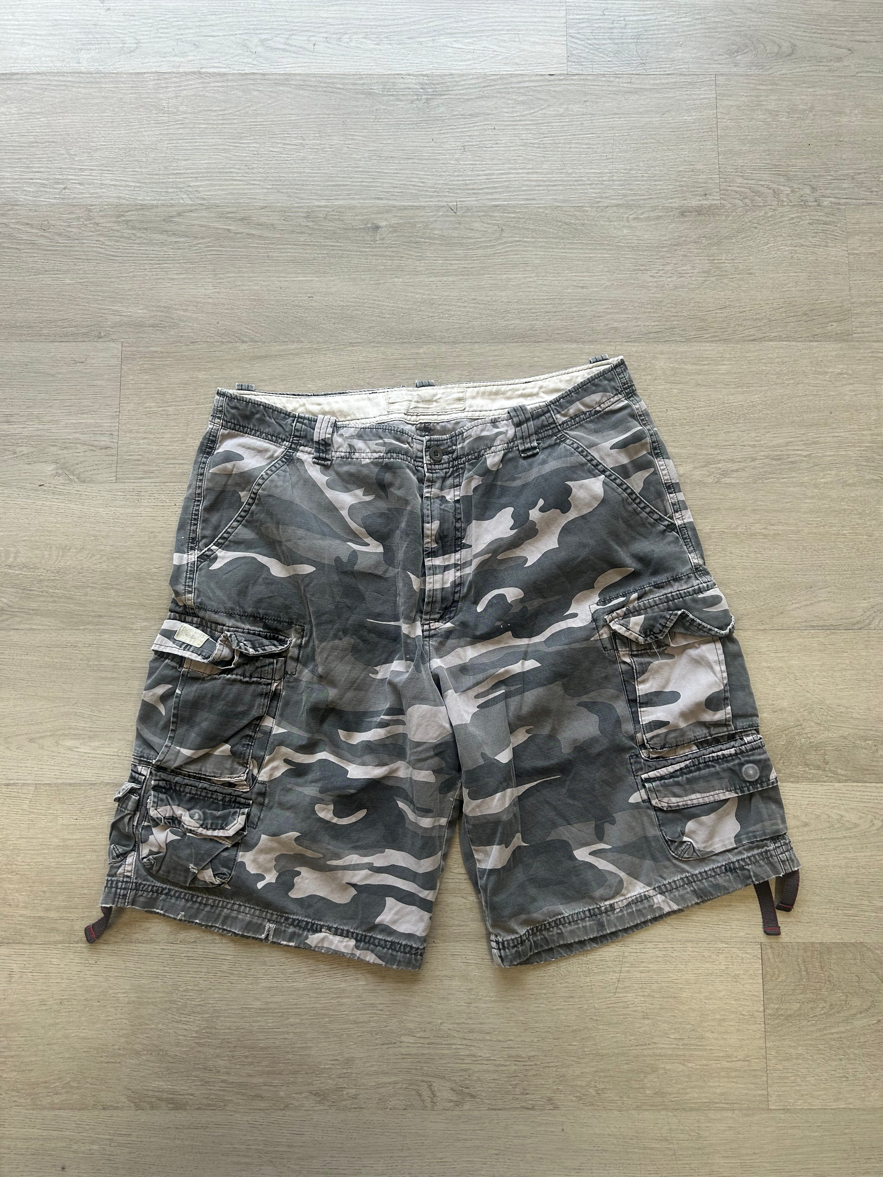 Vintage Gray Camo Shorts